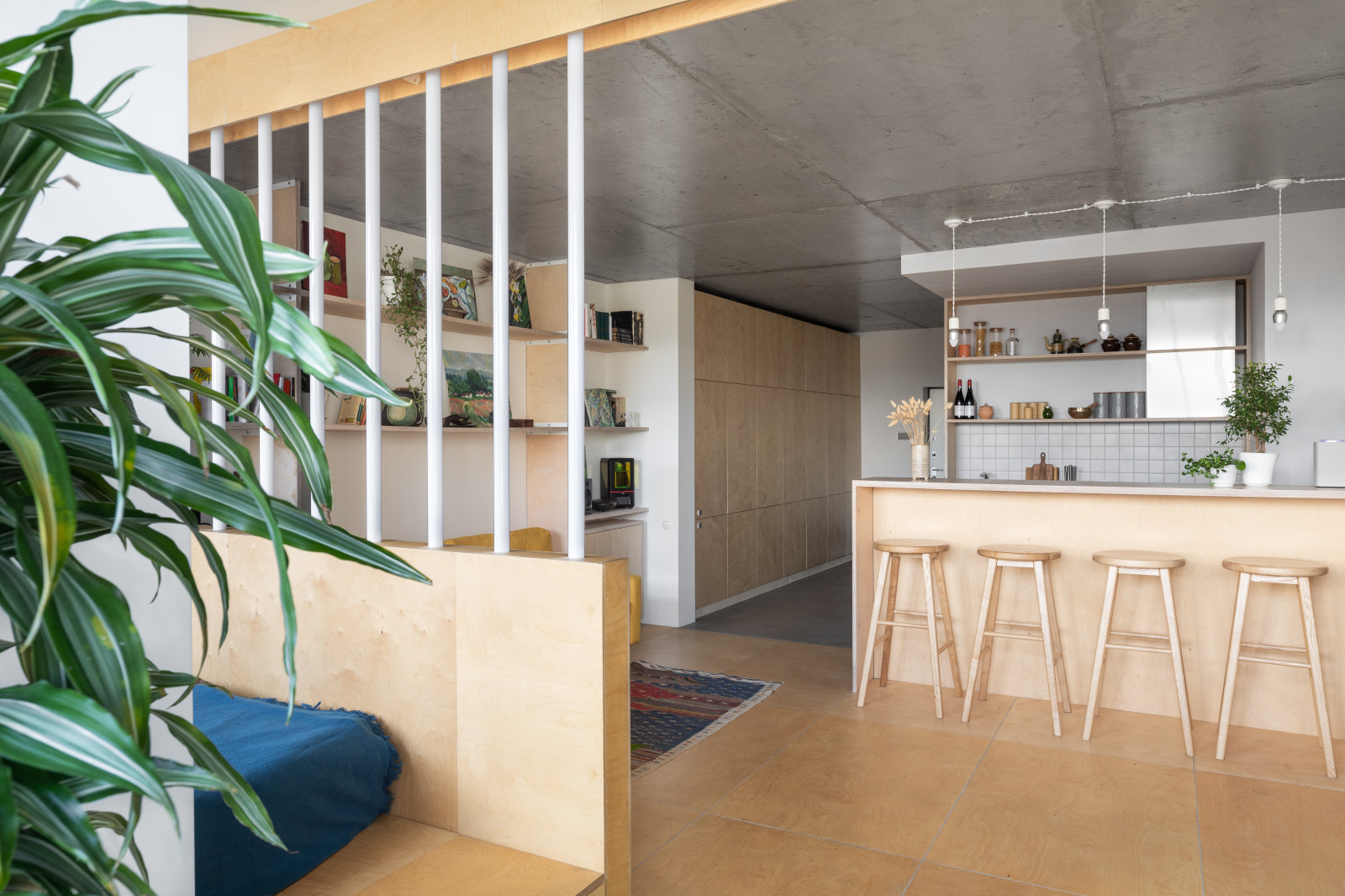 Houzz тур: Квартира с перегородкой из светодиодных трубок