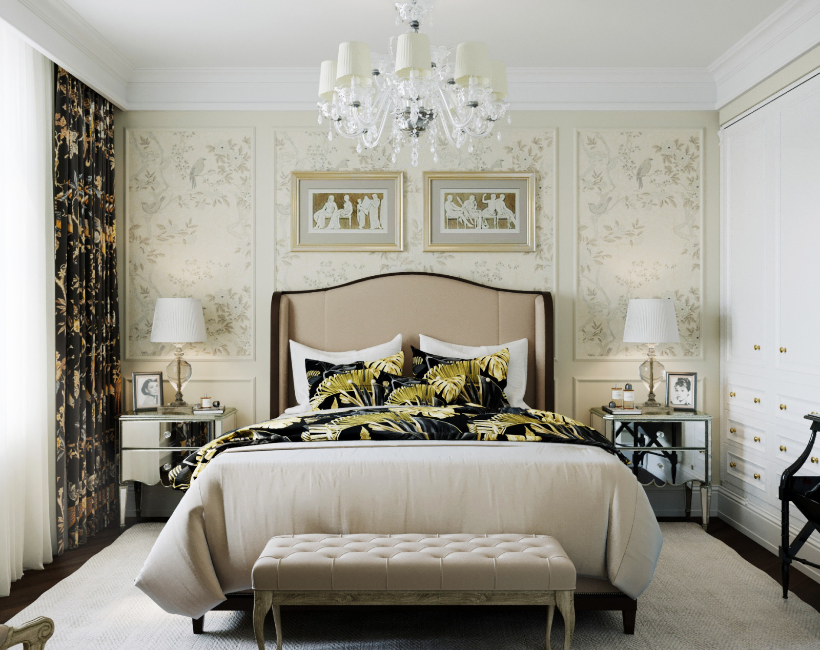 Спальня в неоклассическом стиле