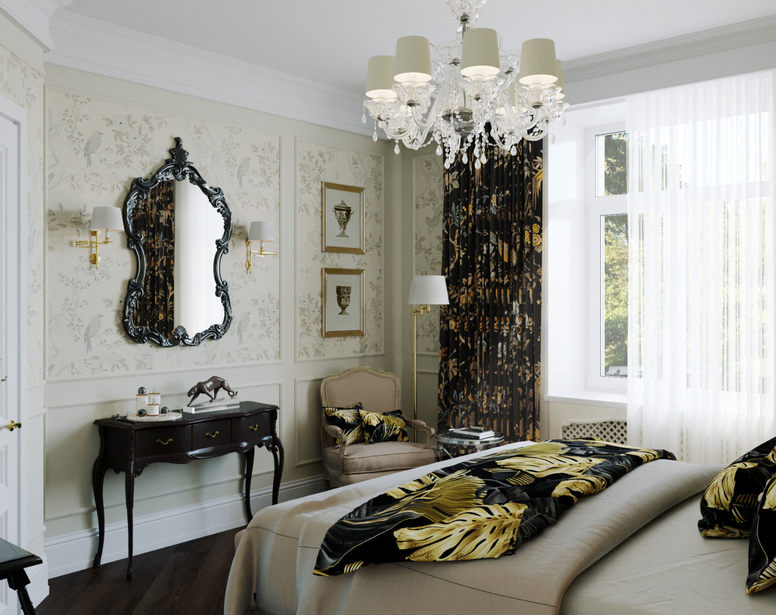 Спальня в неоклассическом стиле
