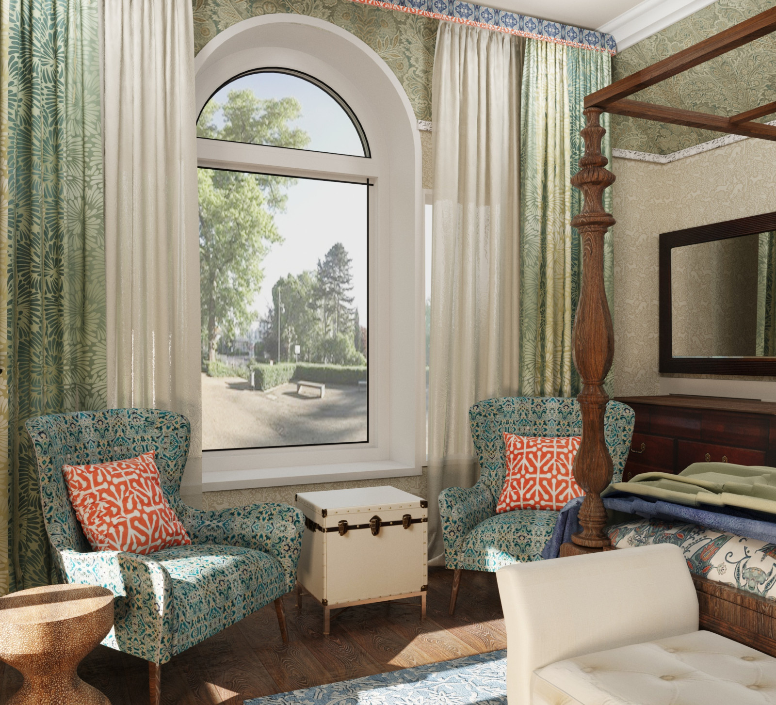 A bedroom in Staten Island in traditional style