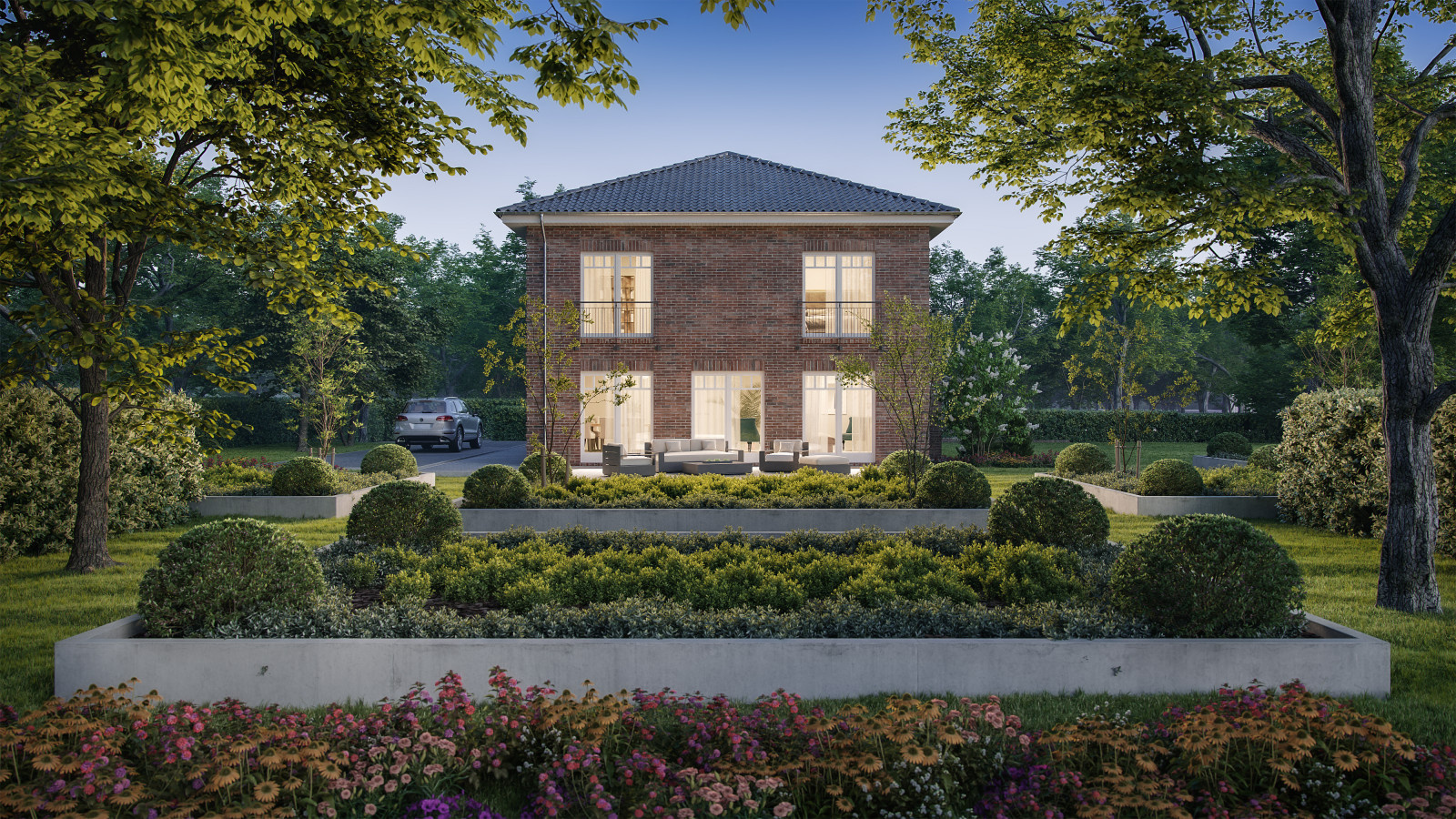 Neubau eines zweistöckigen Hauses
