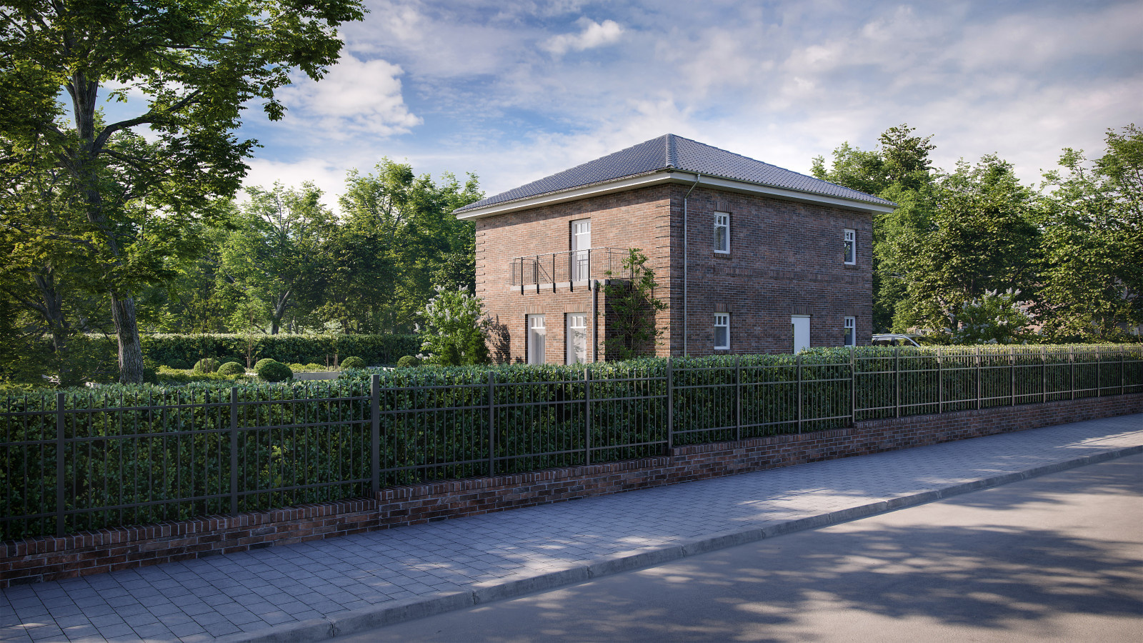 Neubau eines zweistöckigen Hauses