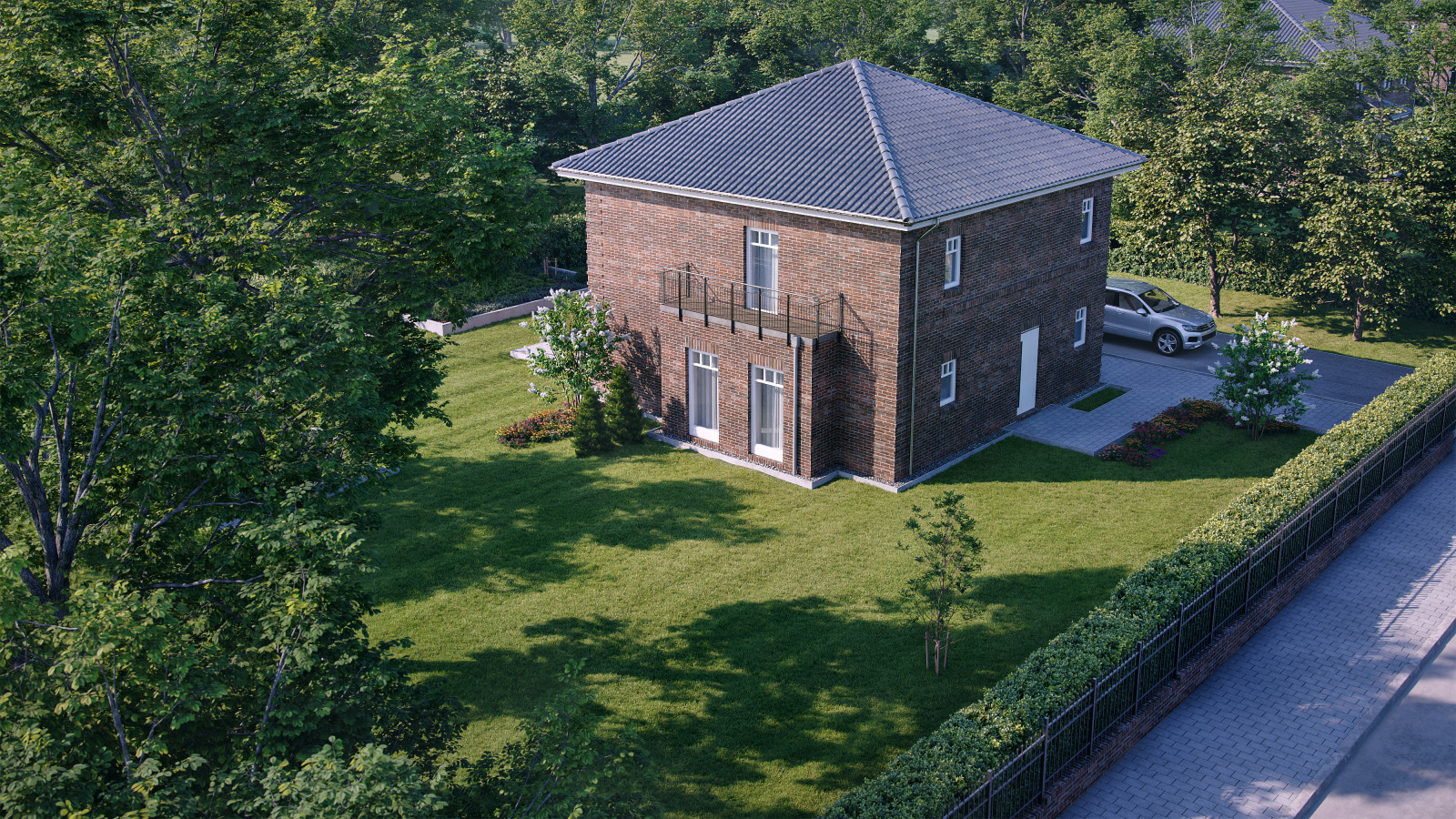 Neubau eines zweistöckigen Hauses