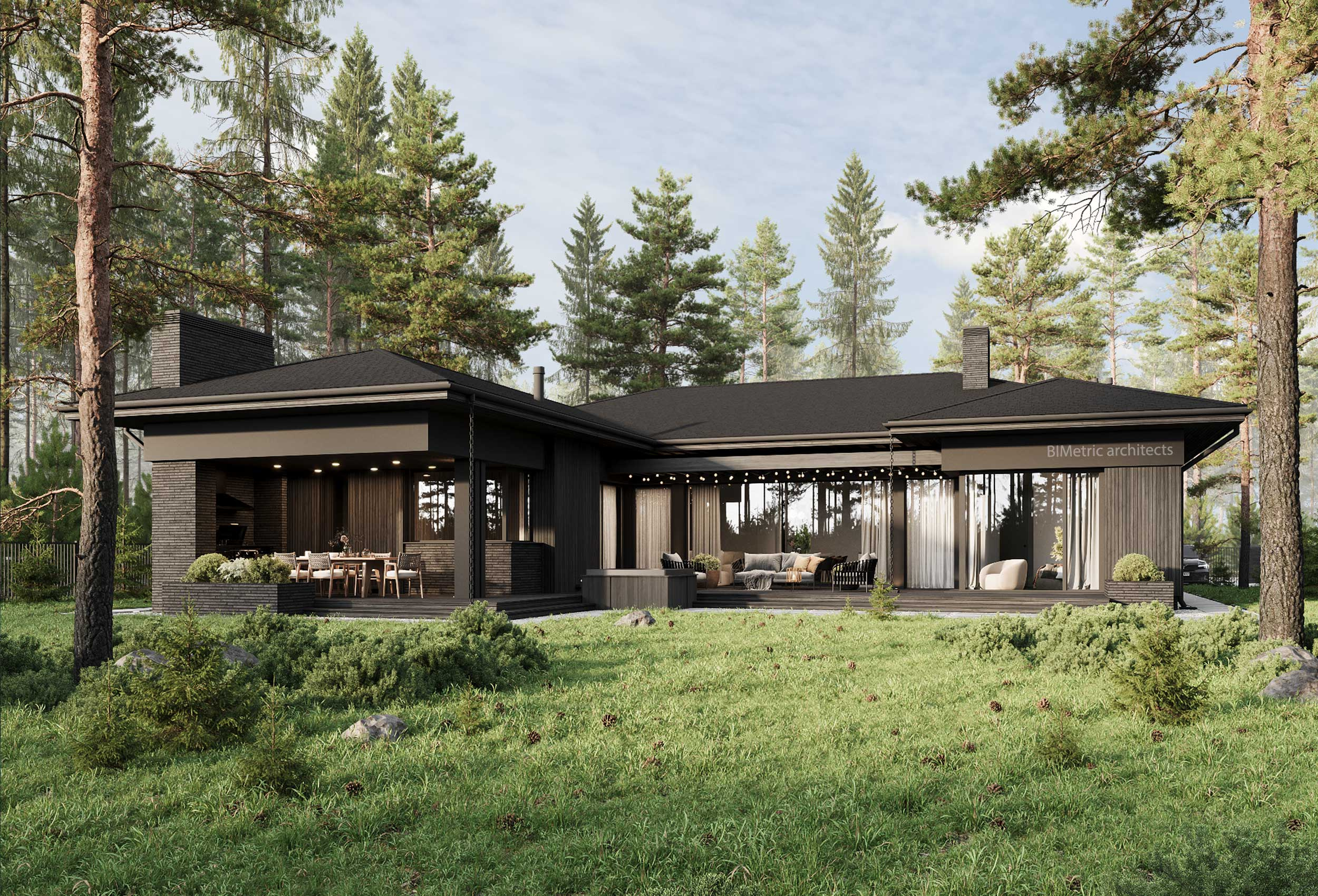 Обложка проекта: Типовой проект для строительной компании Nord Black 175 m