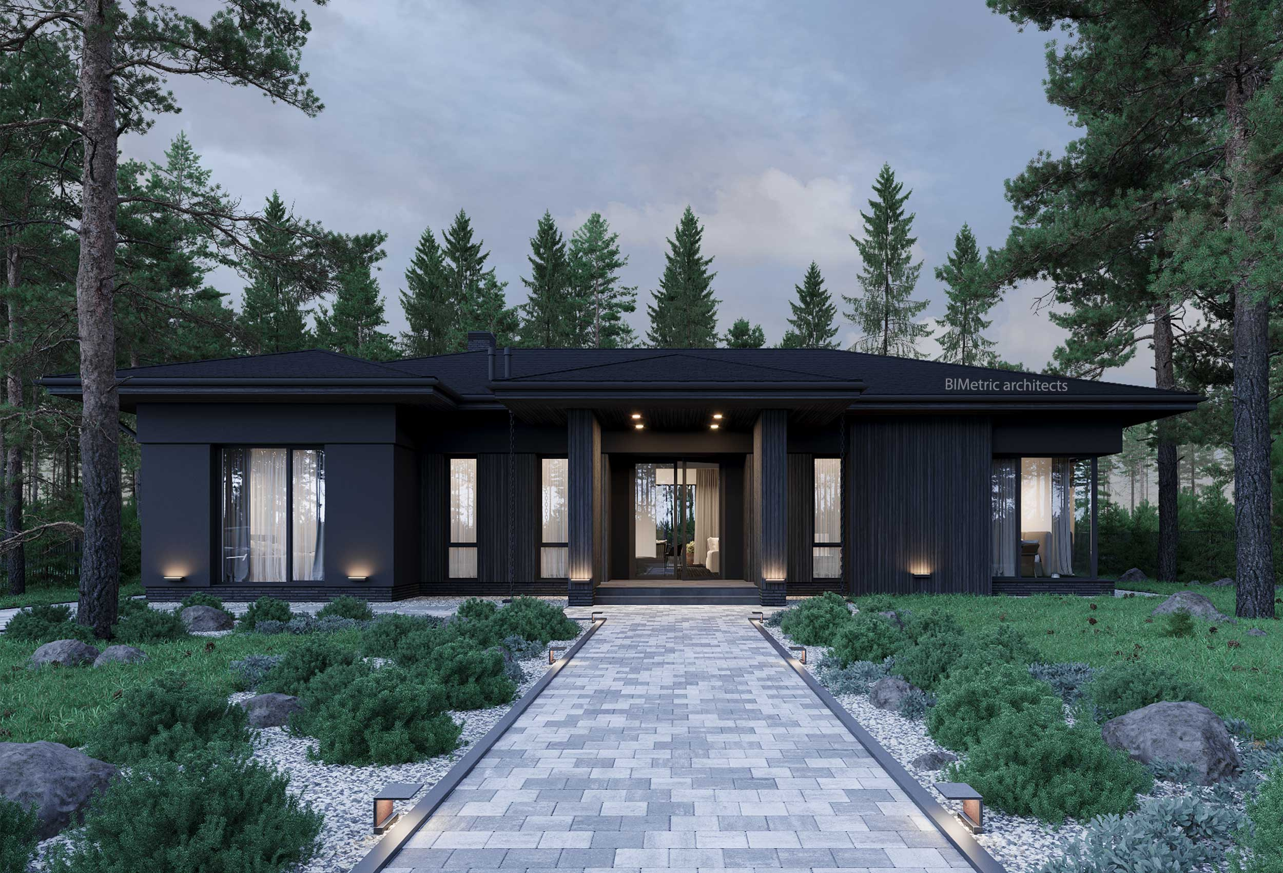 Типовой проект для строительной компании Nord Black 175 m