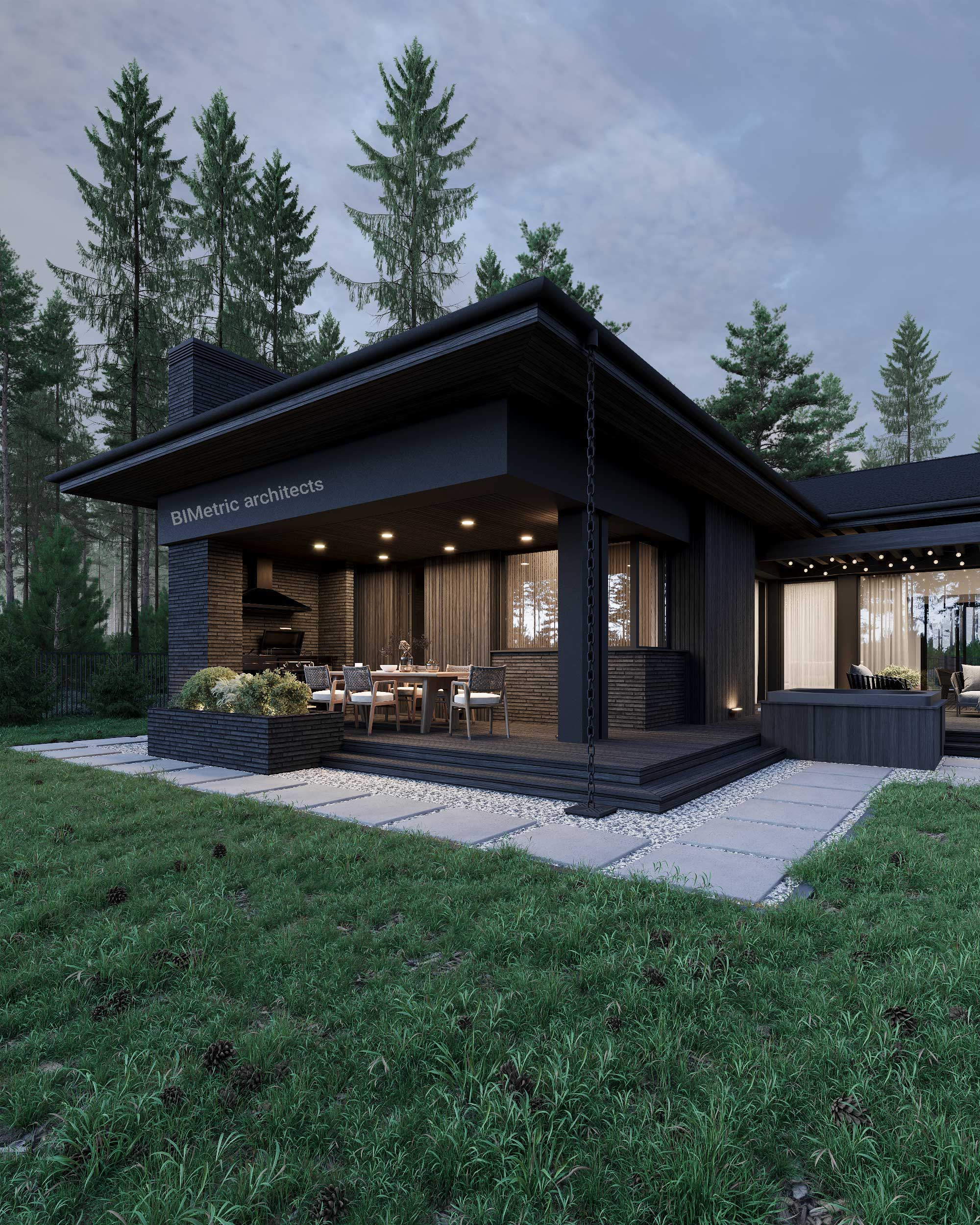 Типовой проект для строительной компании Nord Black 175 m