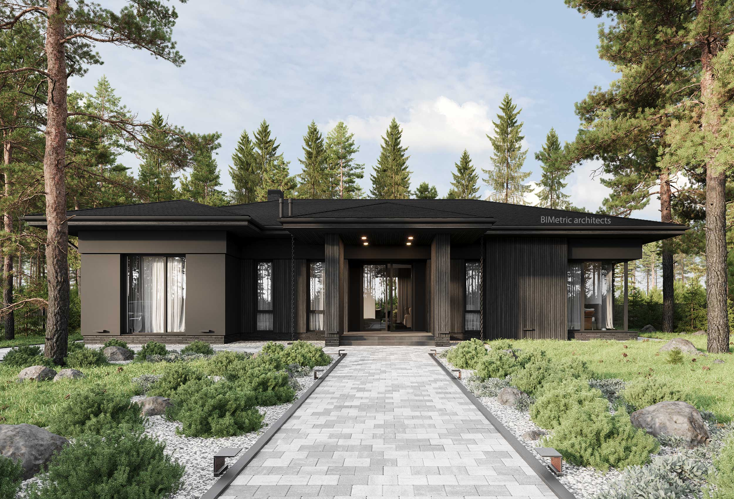 Типовой проект для строительной компании Nord Black 175 m