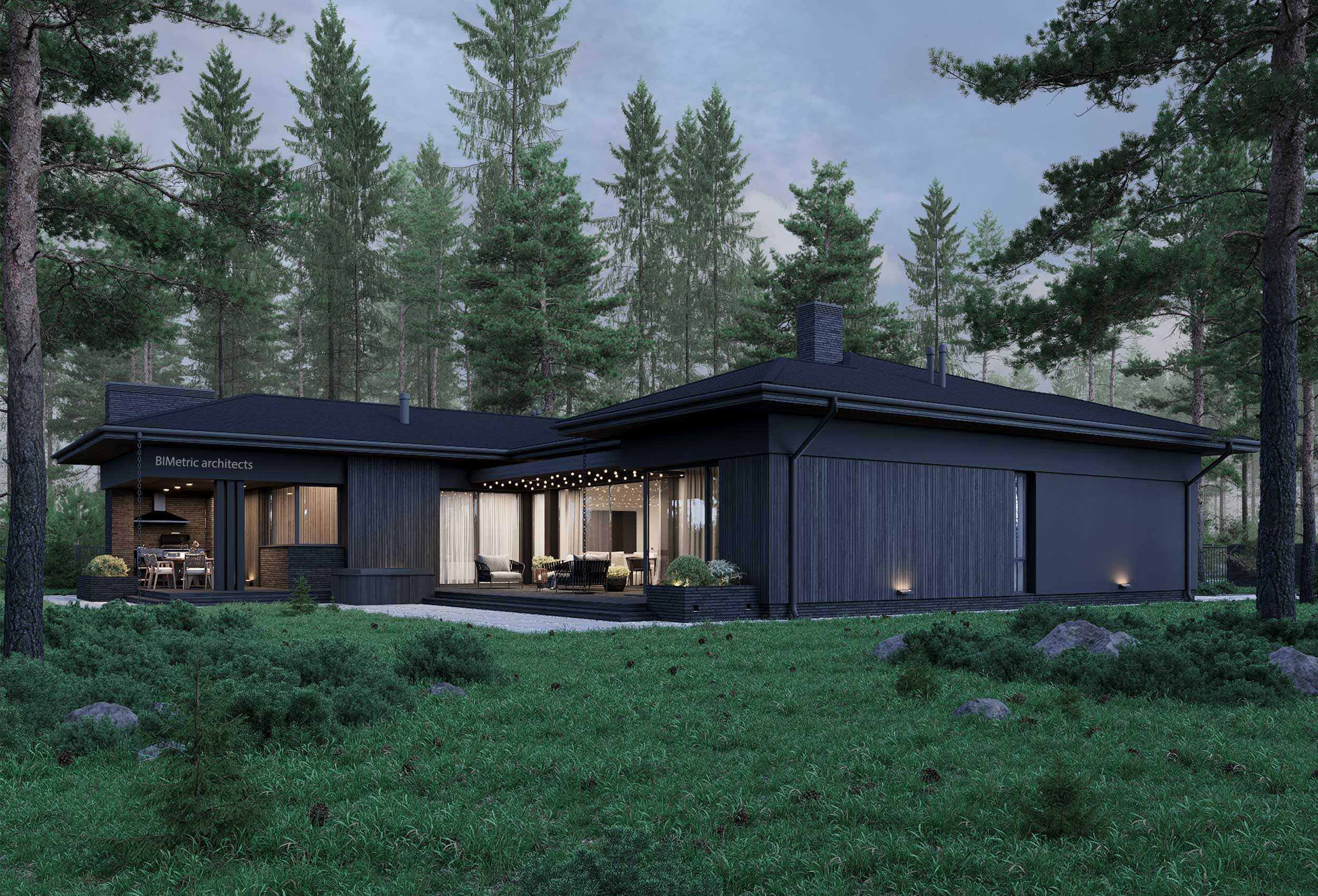 Типовой проект для строительной компании Nord Black 175 m