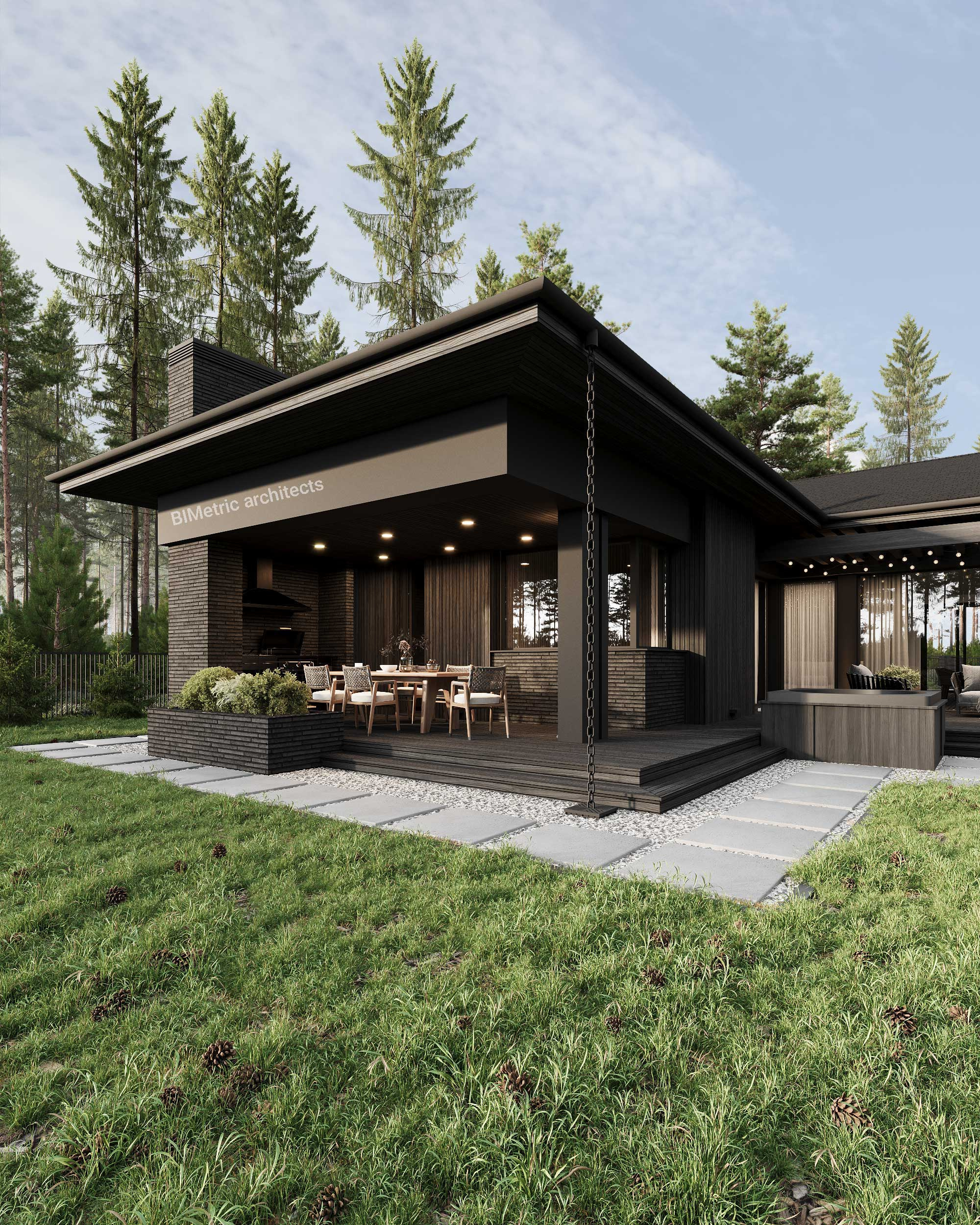 Типовой проект для строительной компании Nord Black 175 m