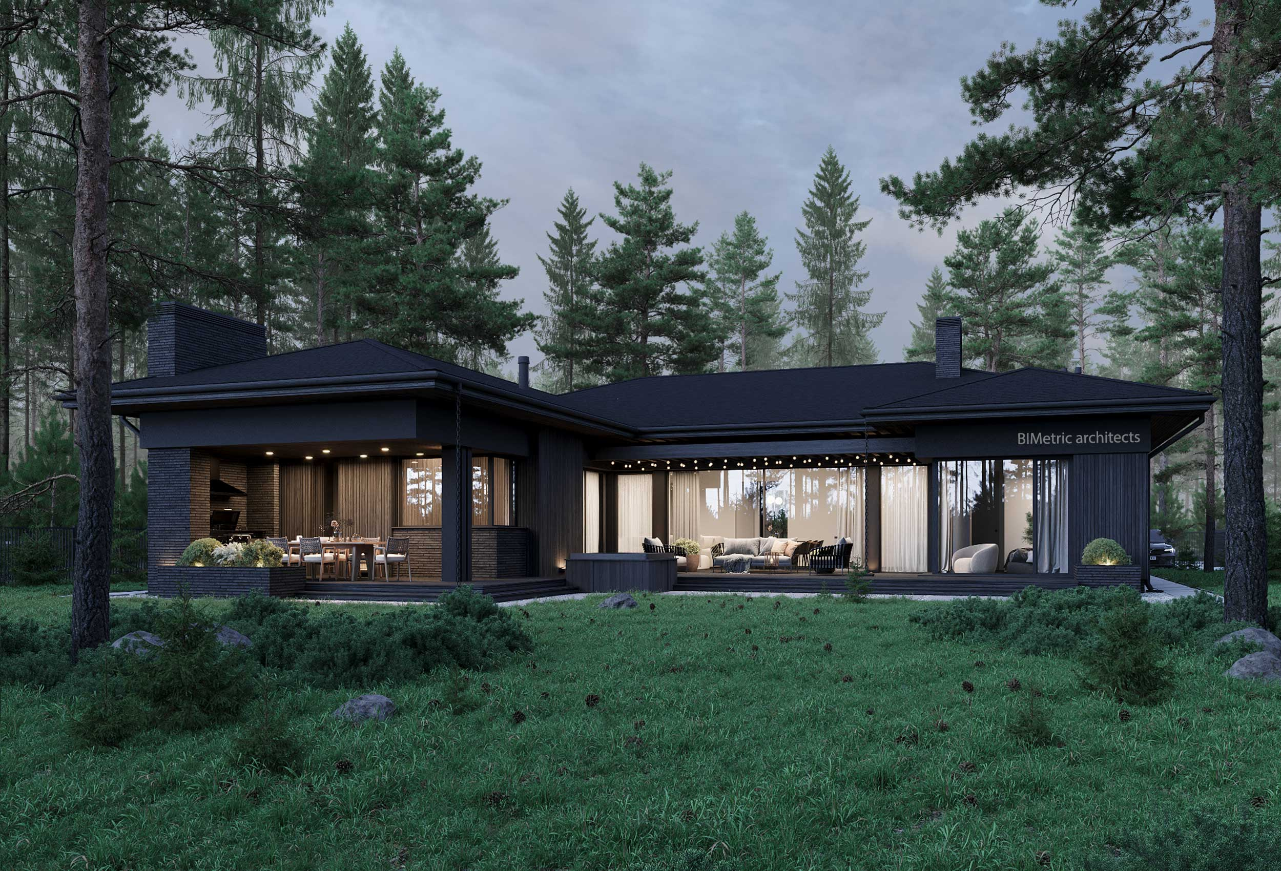 Типовой проект для строительной компании Nord Black 175 m