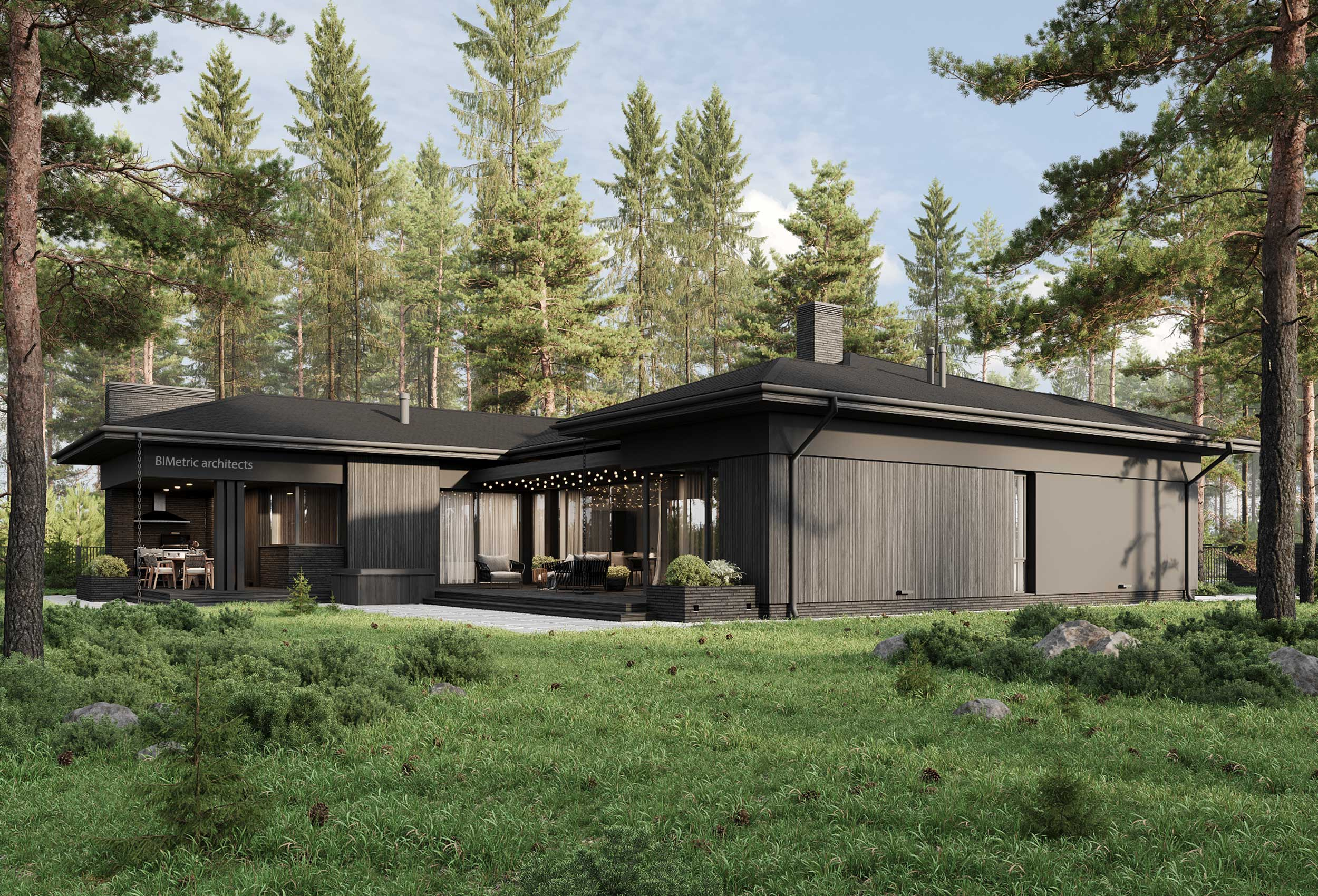 Типовой проект для строительной компании Nord Black 175 m