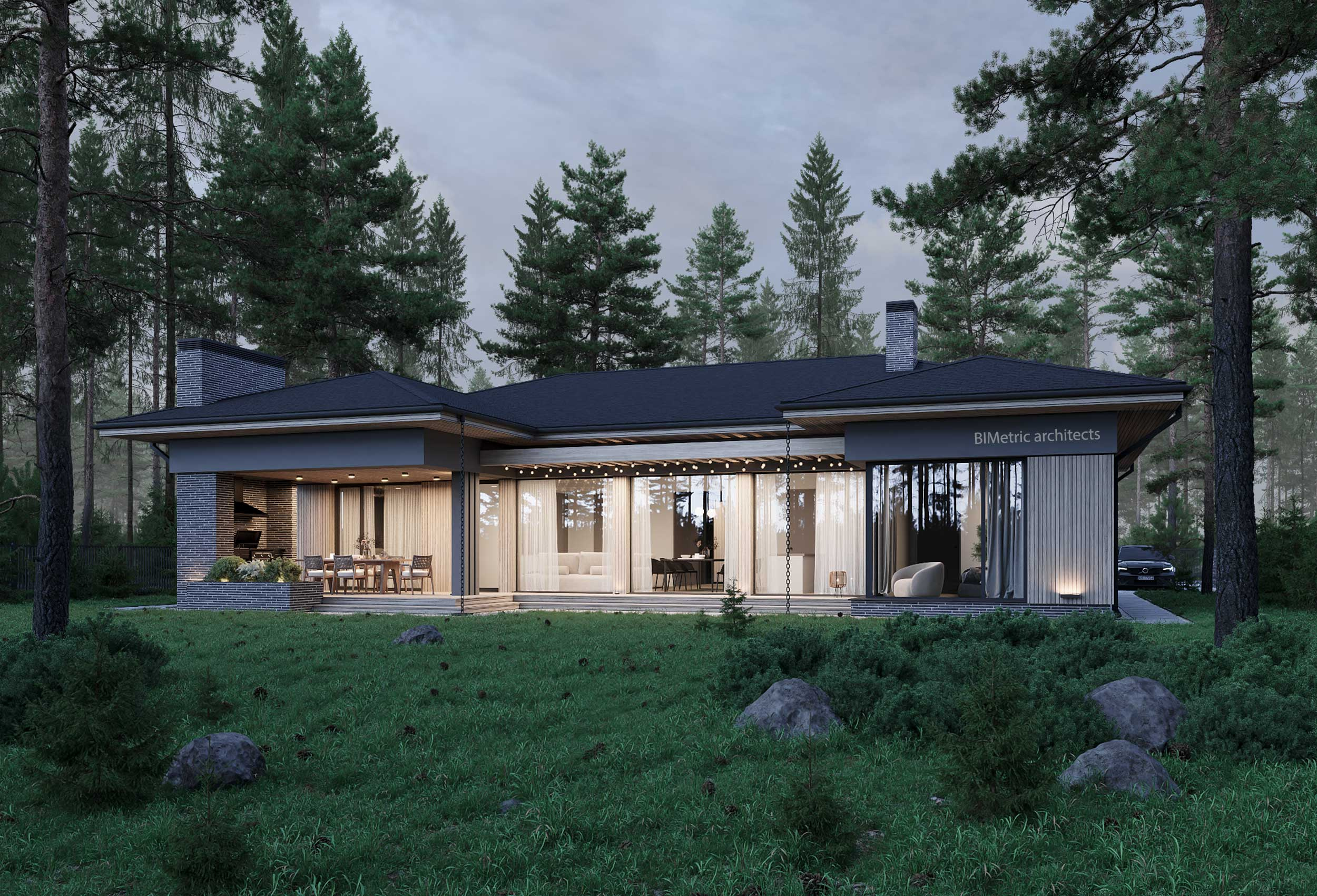 Типовой проект для строительной компании Nord Grey 148 m