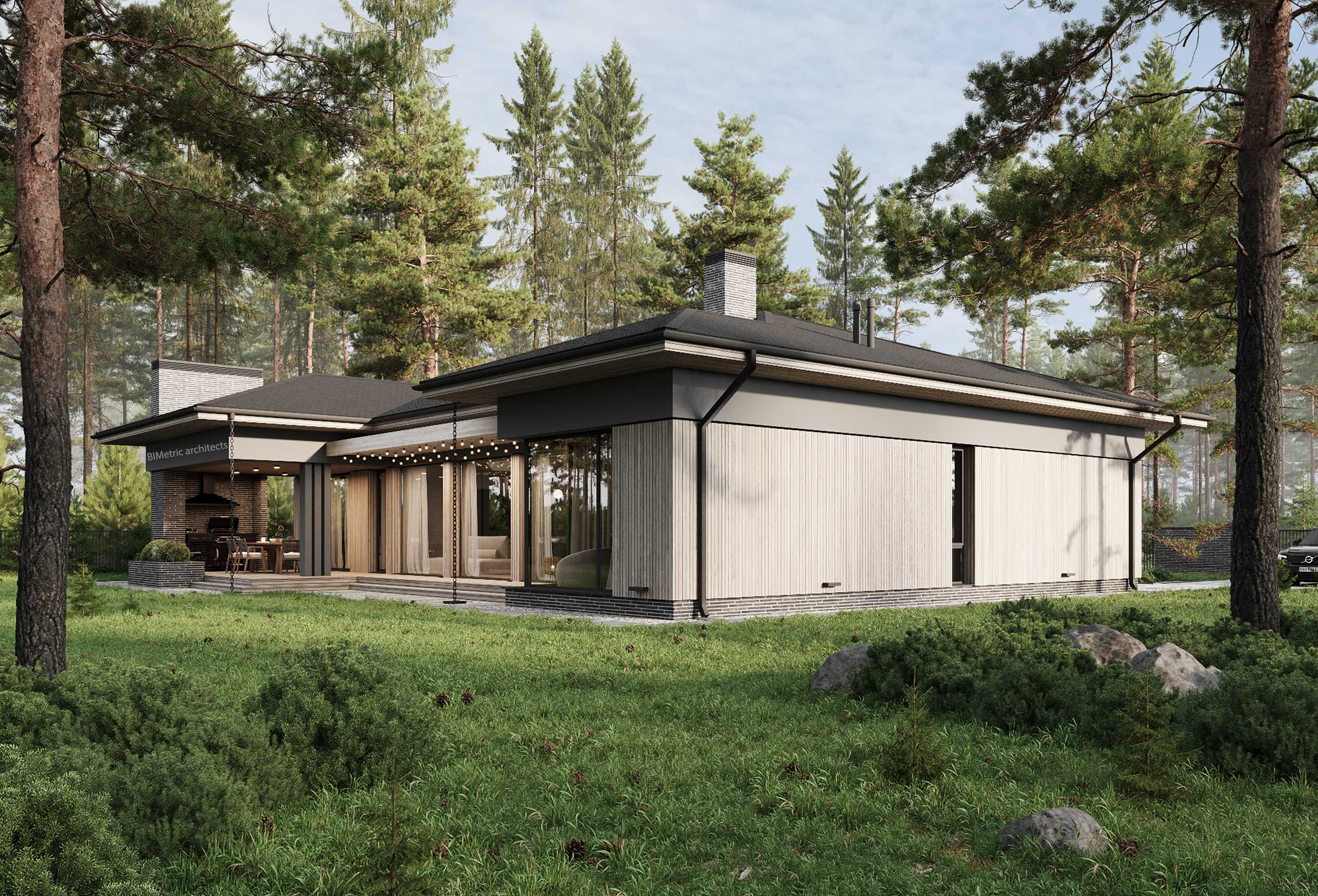 Типовой проект для строительной компании Nord Grey 148 m