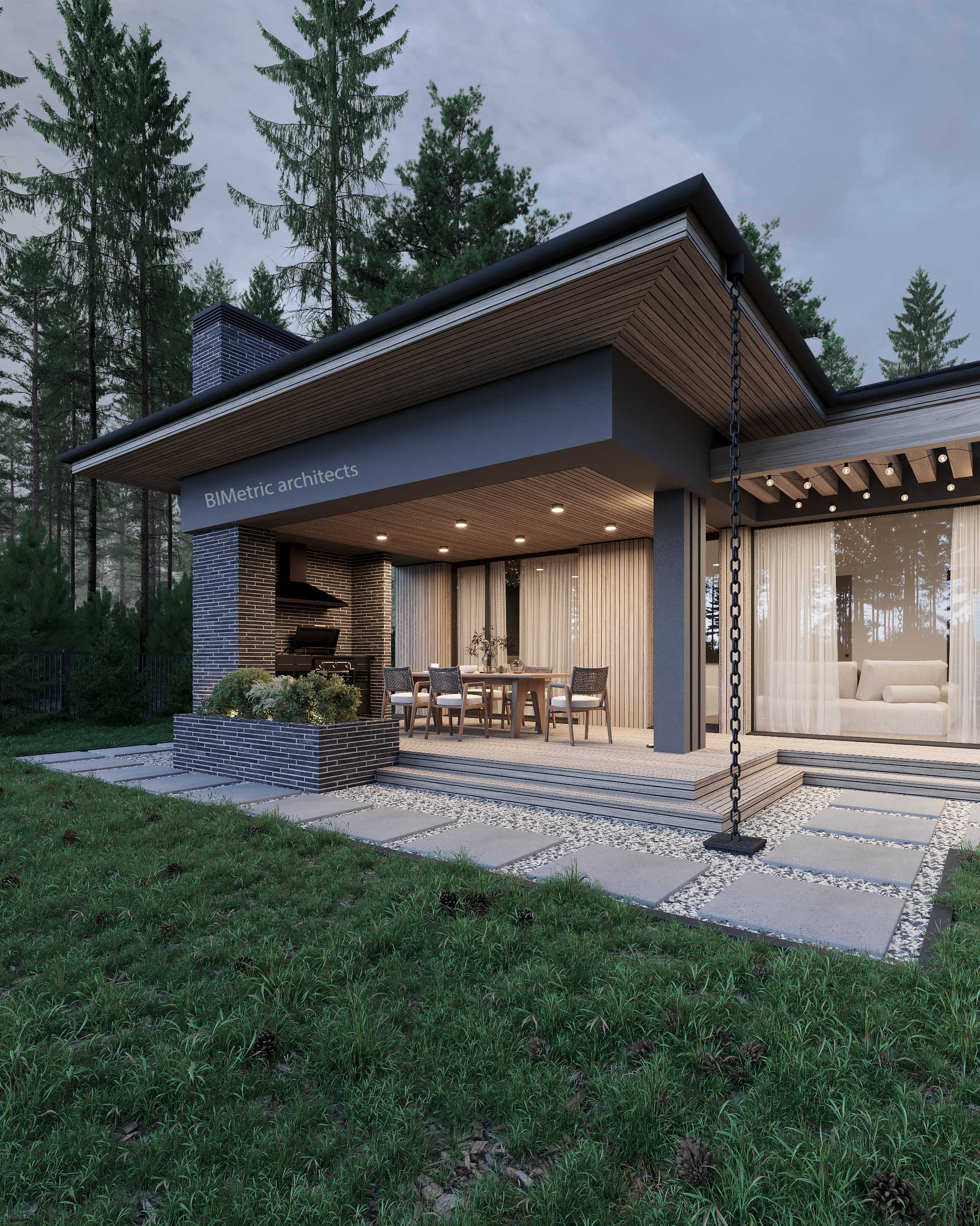 Типовой проект для строительной компании Nord Grey 148 m