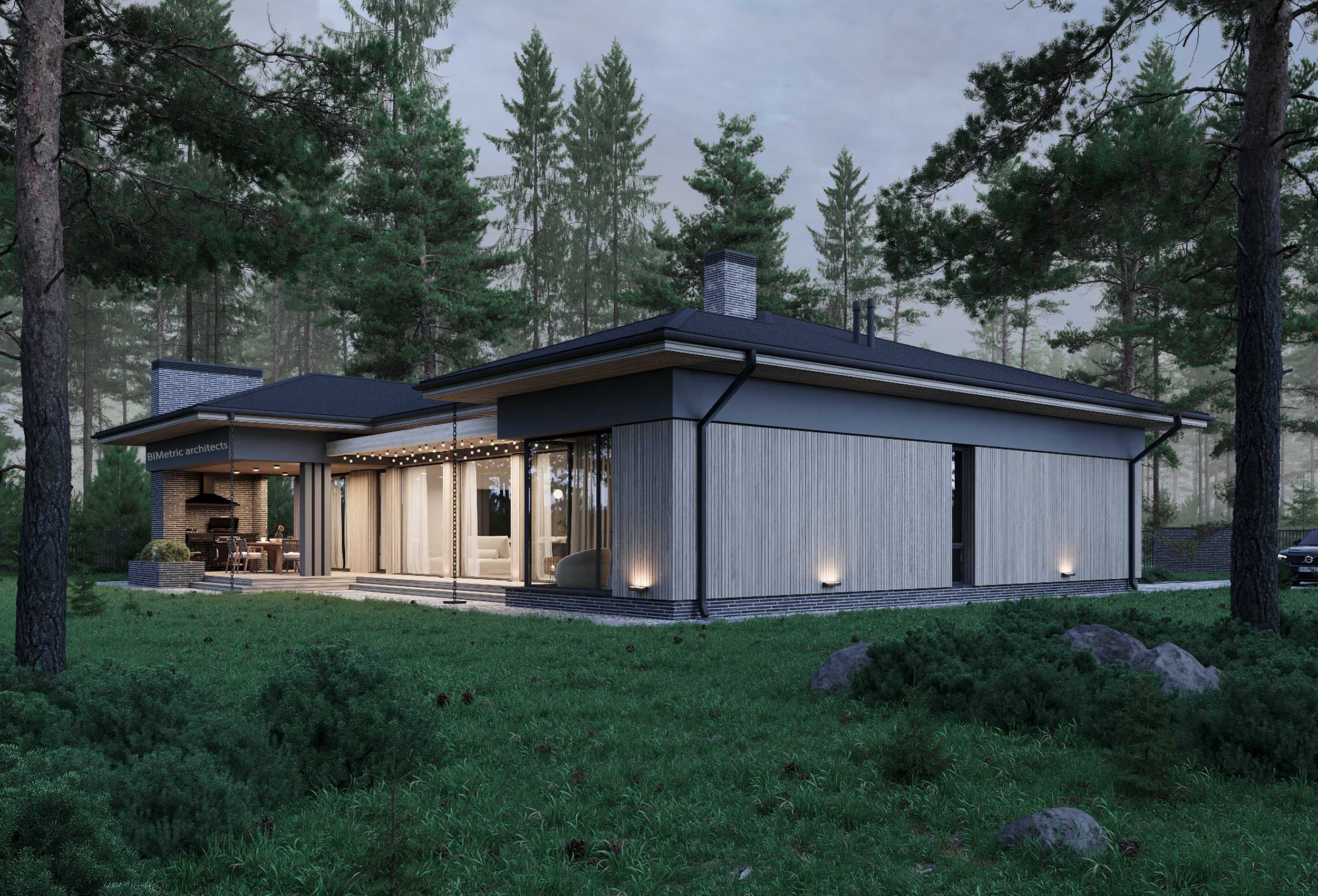 Типовой проект для строительной компании Nord Grey 148 m