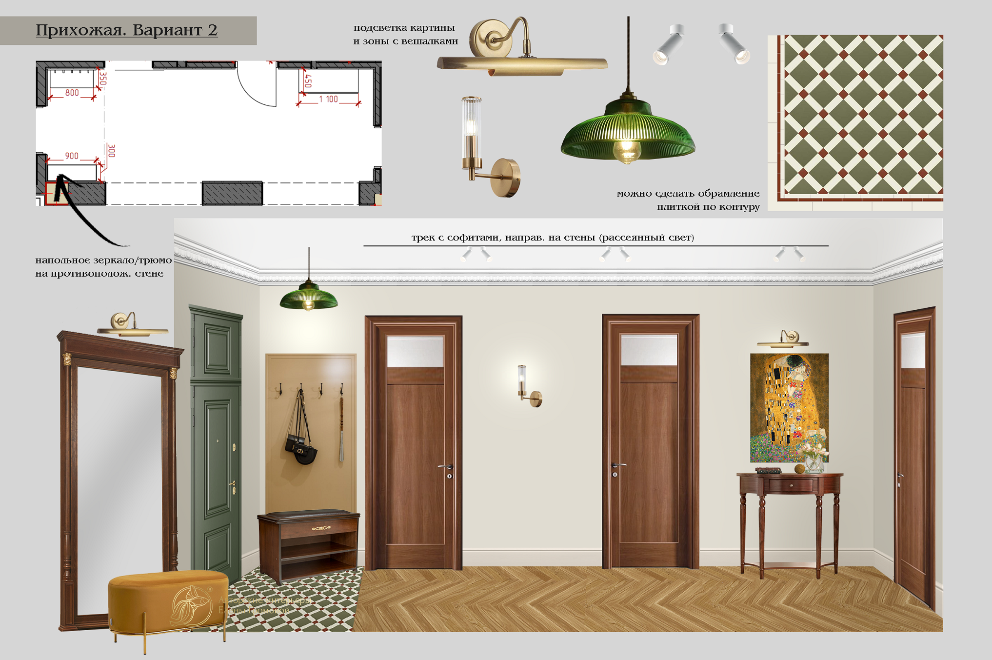 "Ретро-шик" для молодой пары, 133 кв.м.