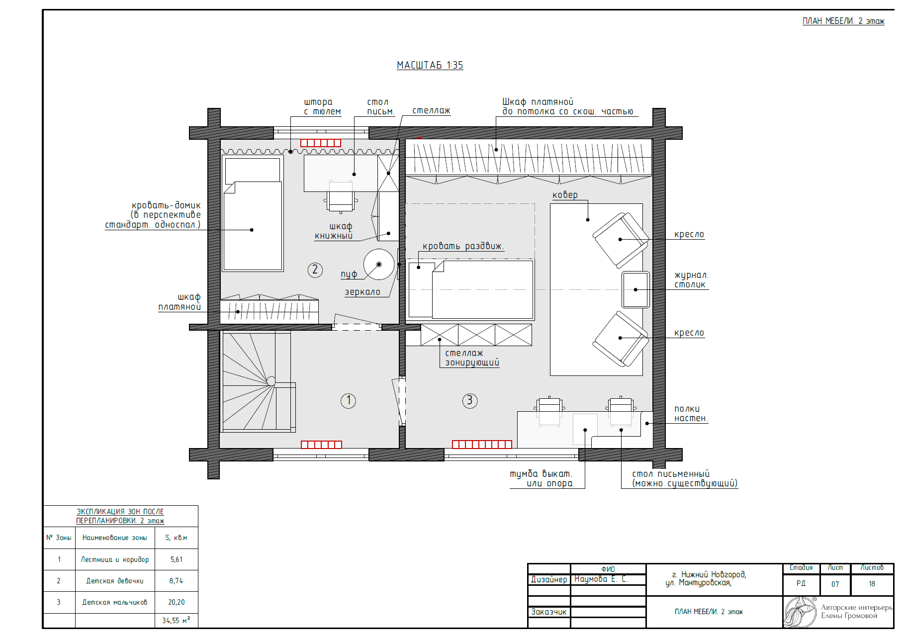Деревянный дом для семьи, 68 кв.м.
