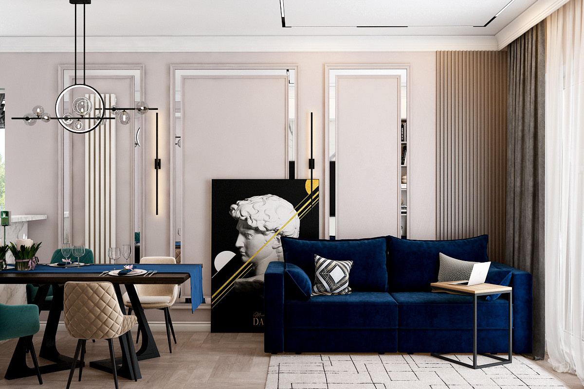 Кухня-гостиная в ЖК Палладио