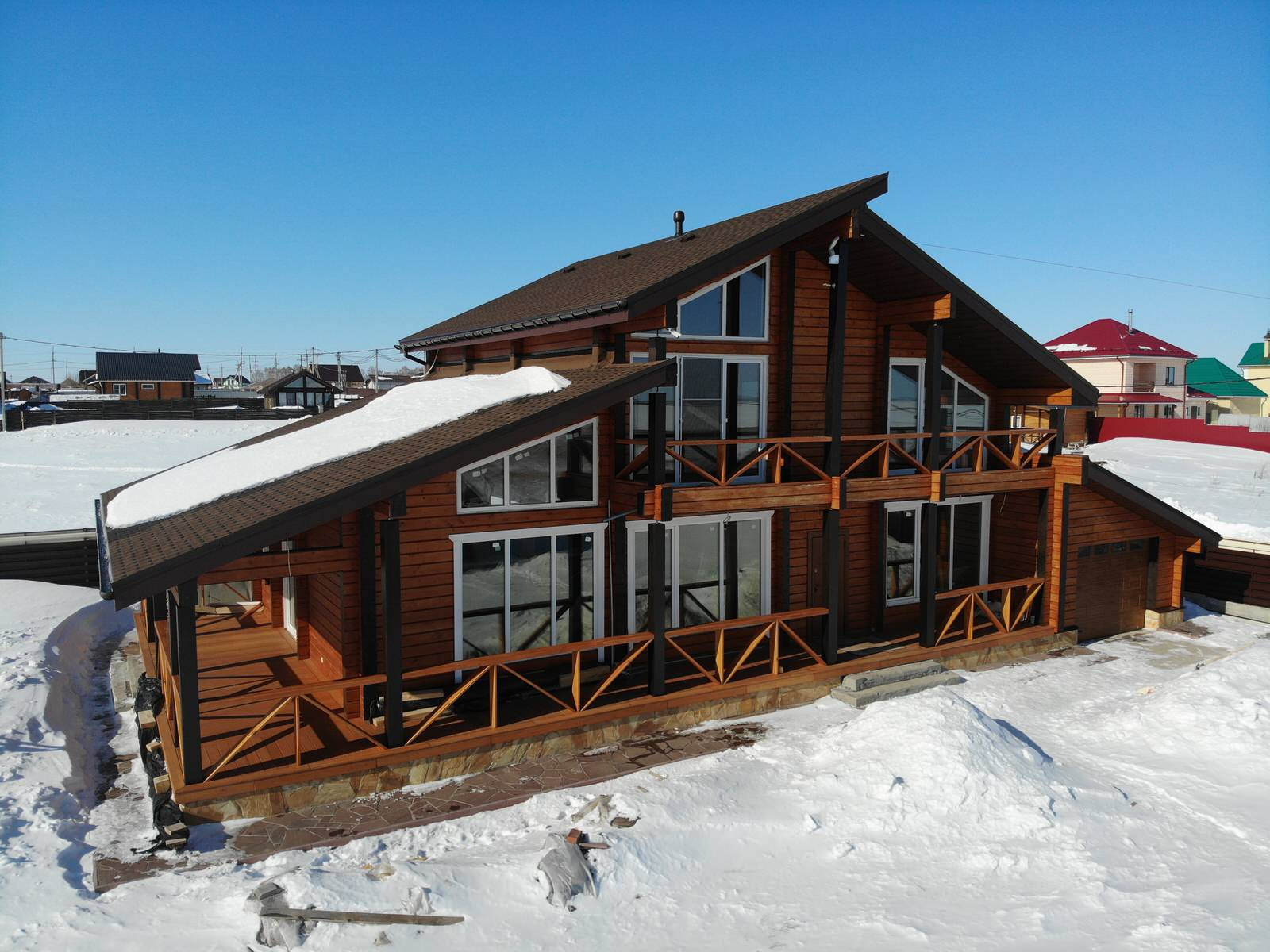 Строительство домов из бруса, газобетона в Новосибирске