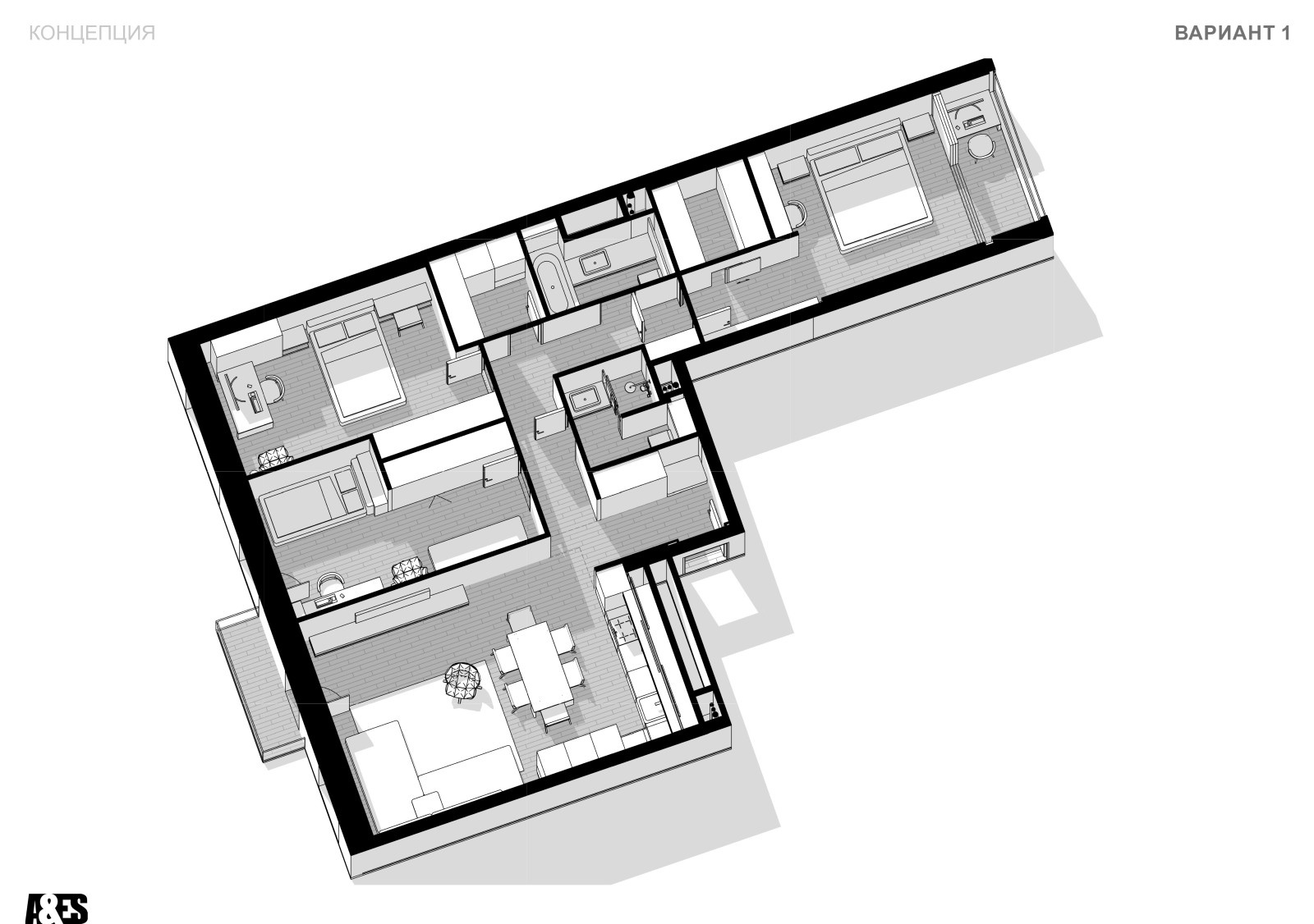 Houzz тур: 120 кв.м — квартира с гипсовыми панелями