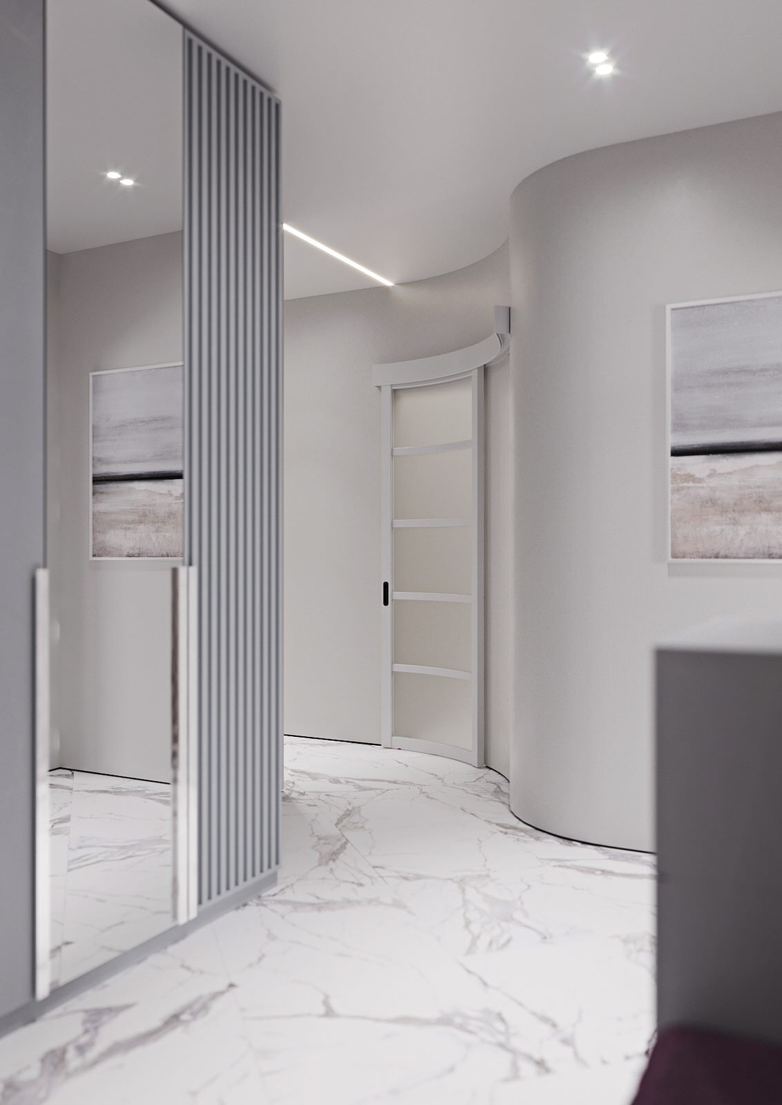 Interior design of an apartment with a beauty salon