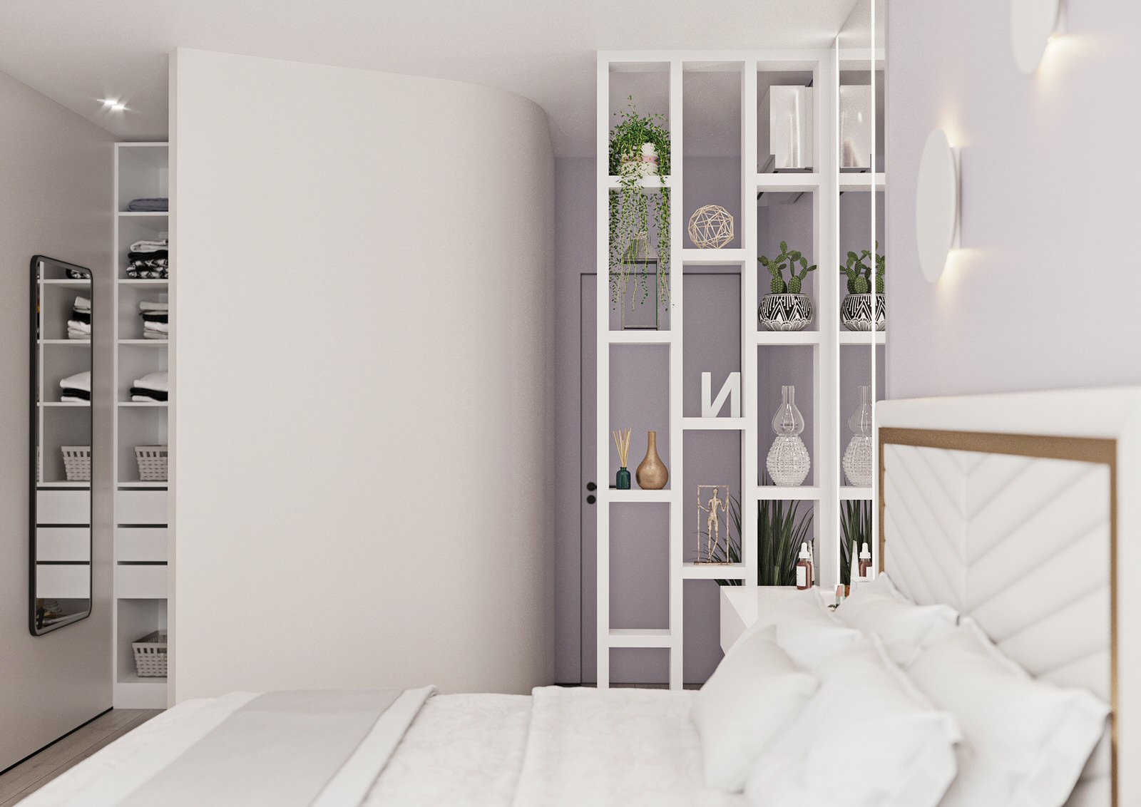 Interior design of an apartment with a beauty salon