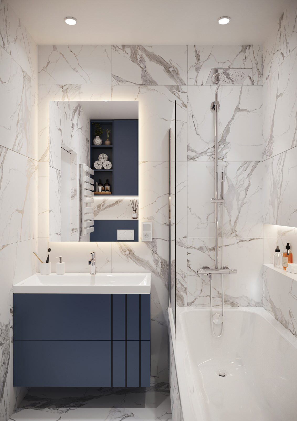 Interior design of an apartment with a beauty salon