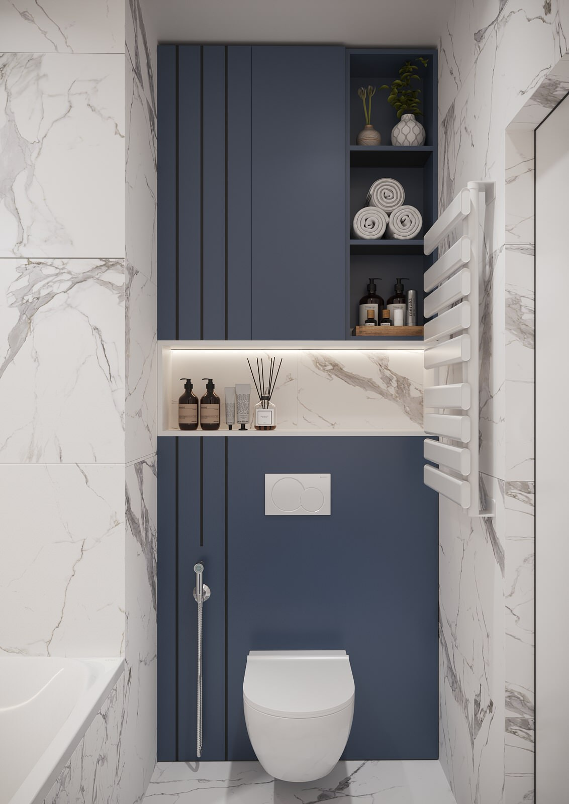 Interior design of an apartment with a beauty salon