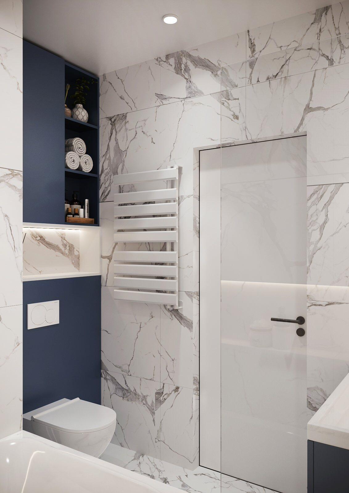 Interior design of an apartment with a beauty salon