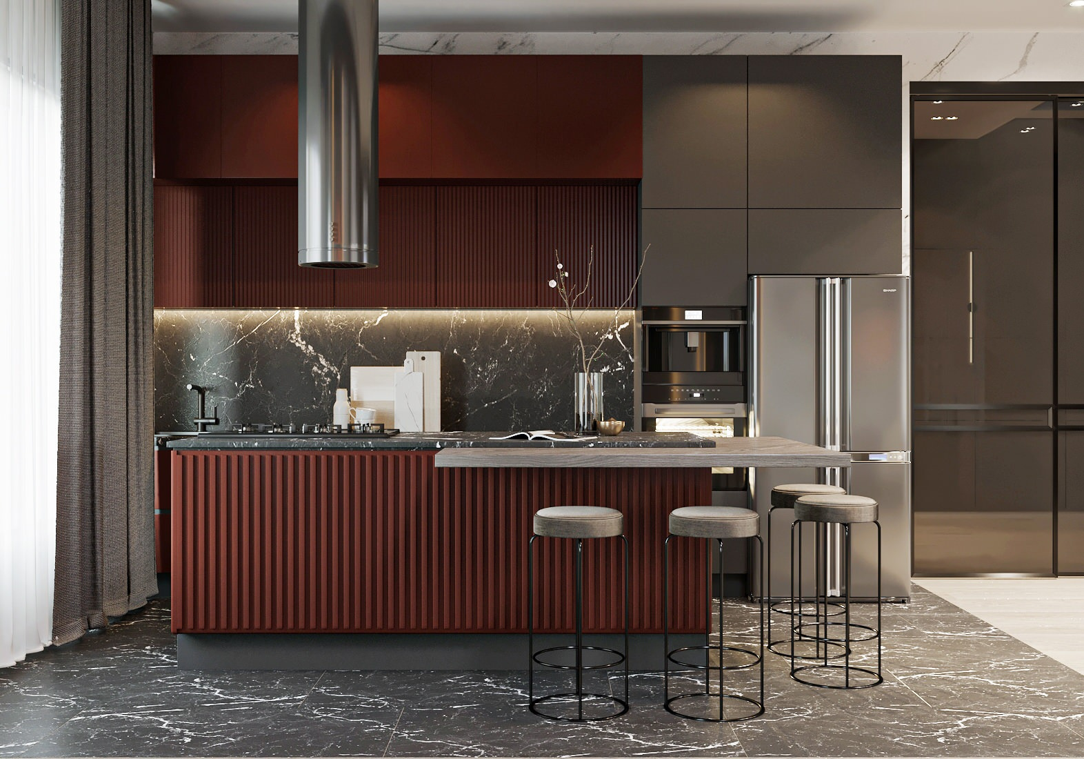 Кухня -Гостиная в загородном доме