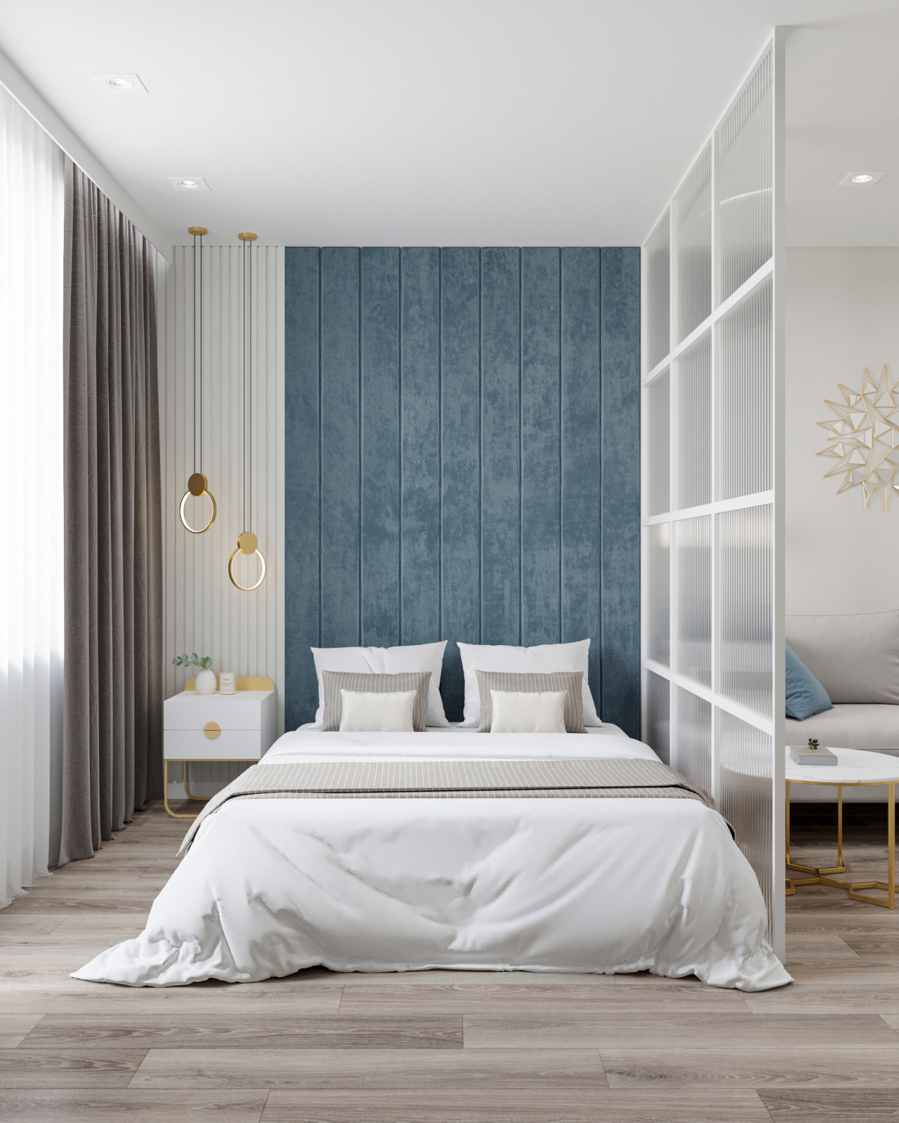 Проект спальни-гостиной в современном стиле