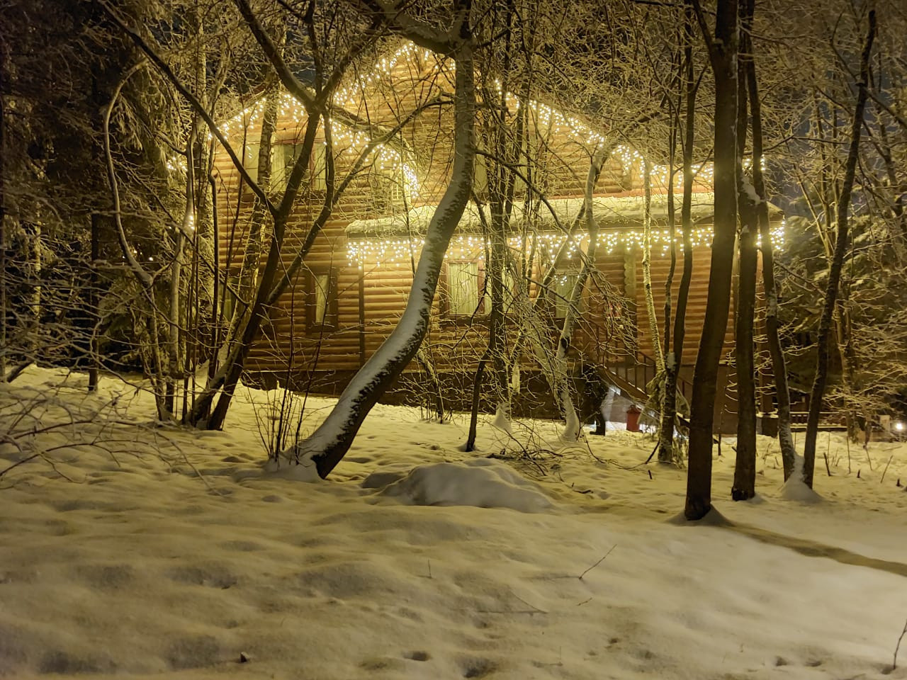 Подсветка загородного дома, Московская область