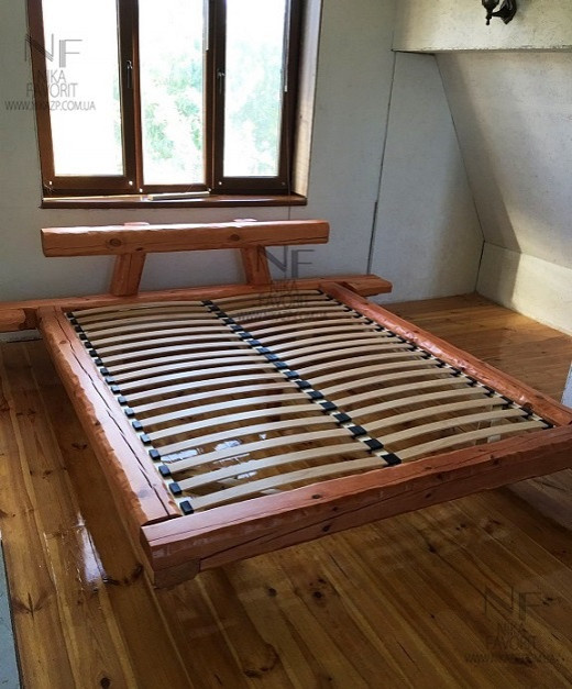 Rustic bed | Vintage wooden bed | Wooden bed