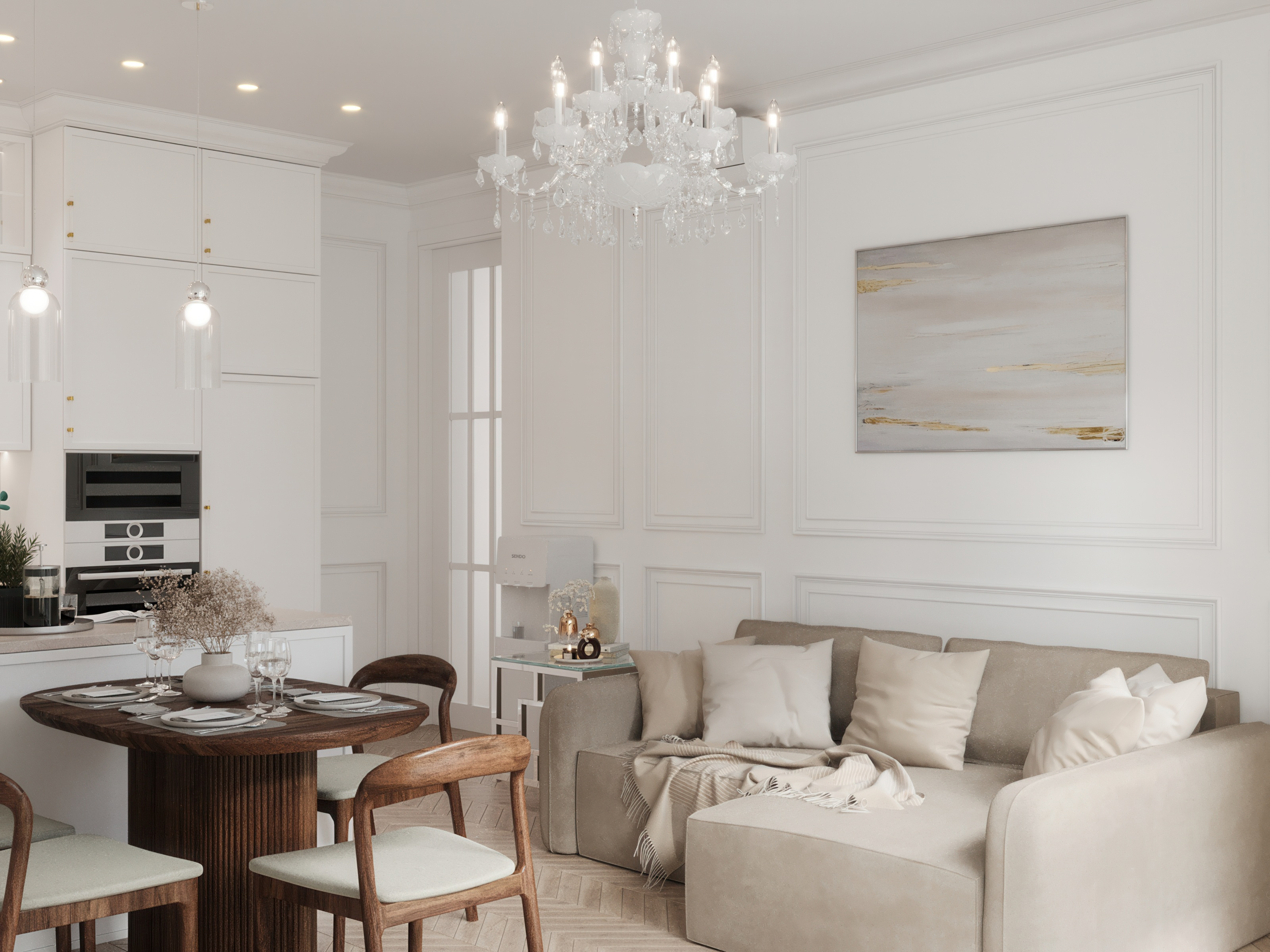 "Белым бело"_ЖК "Резиденция Сколково"_88м2