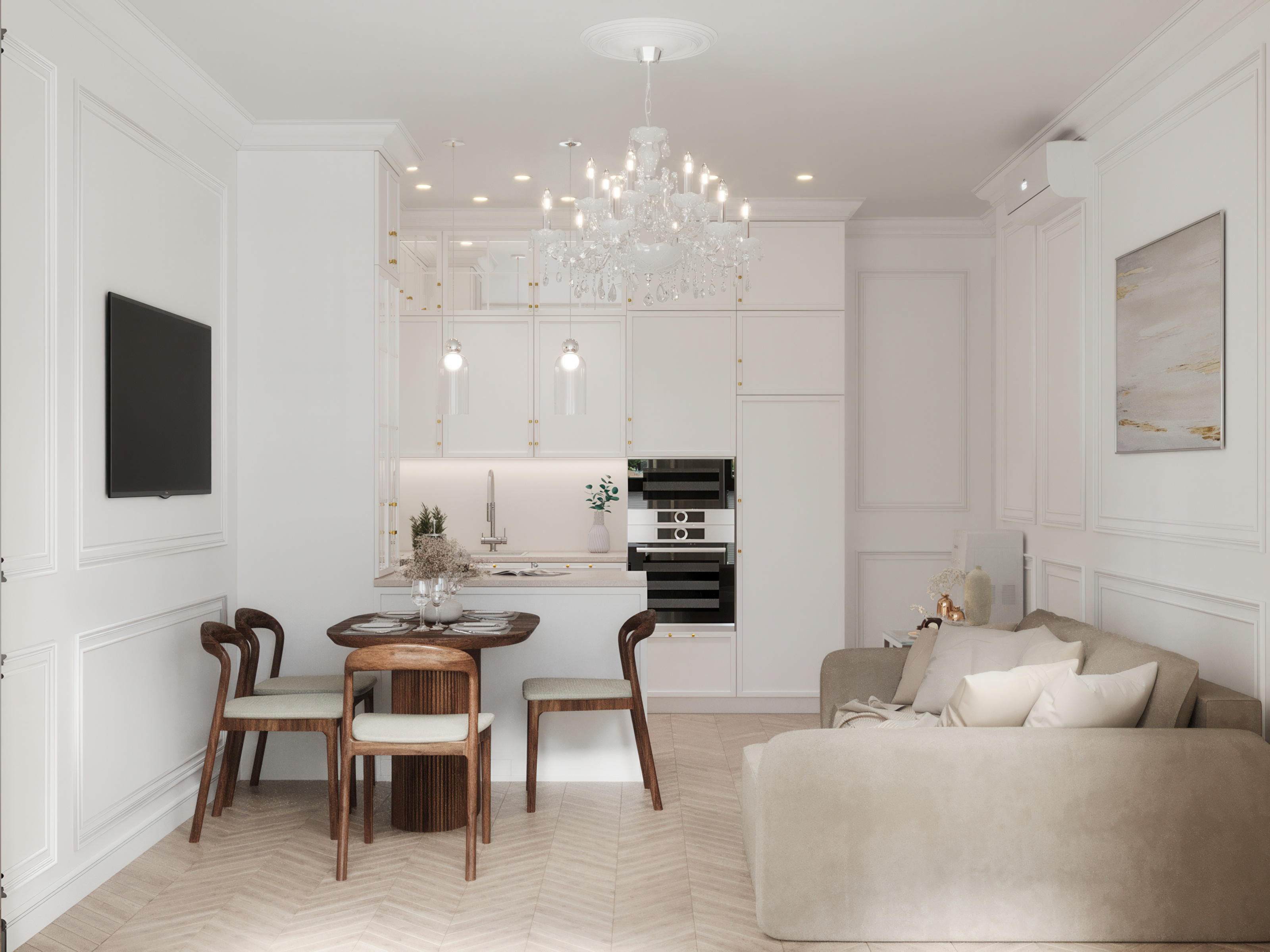 "Белым бело"_ЖК "Резиденция Сколково"_88м2