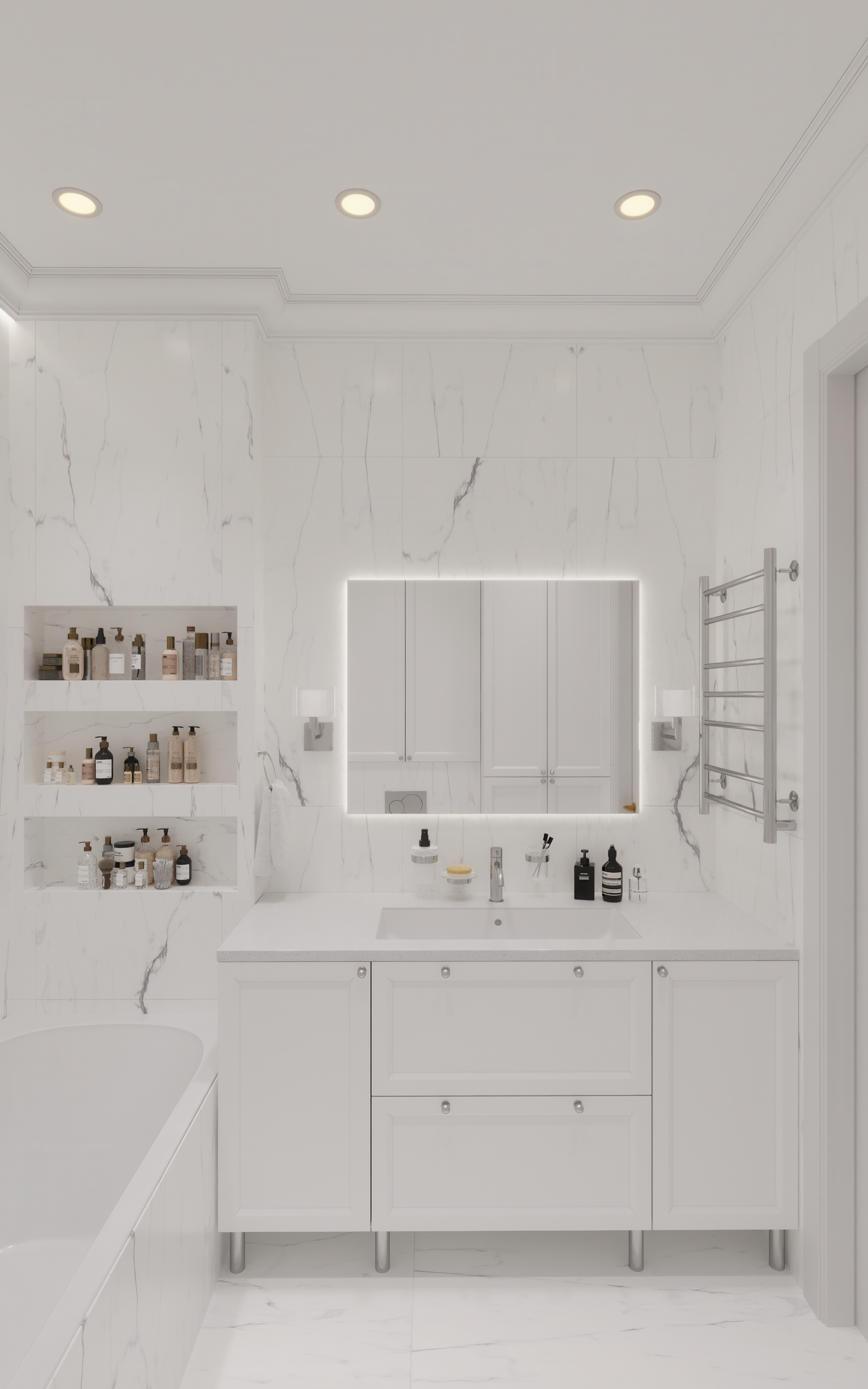 "Белым бело"_ЖК "Резиденция Сколково"_88м2