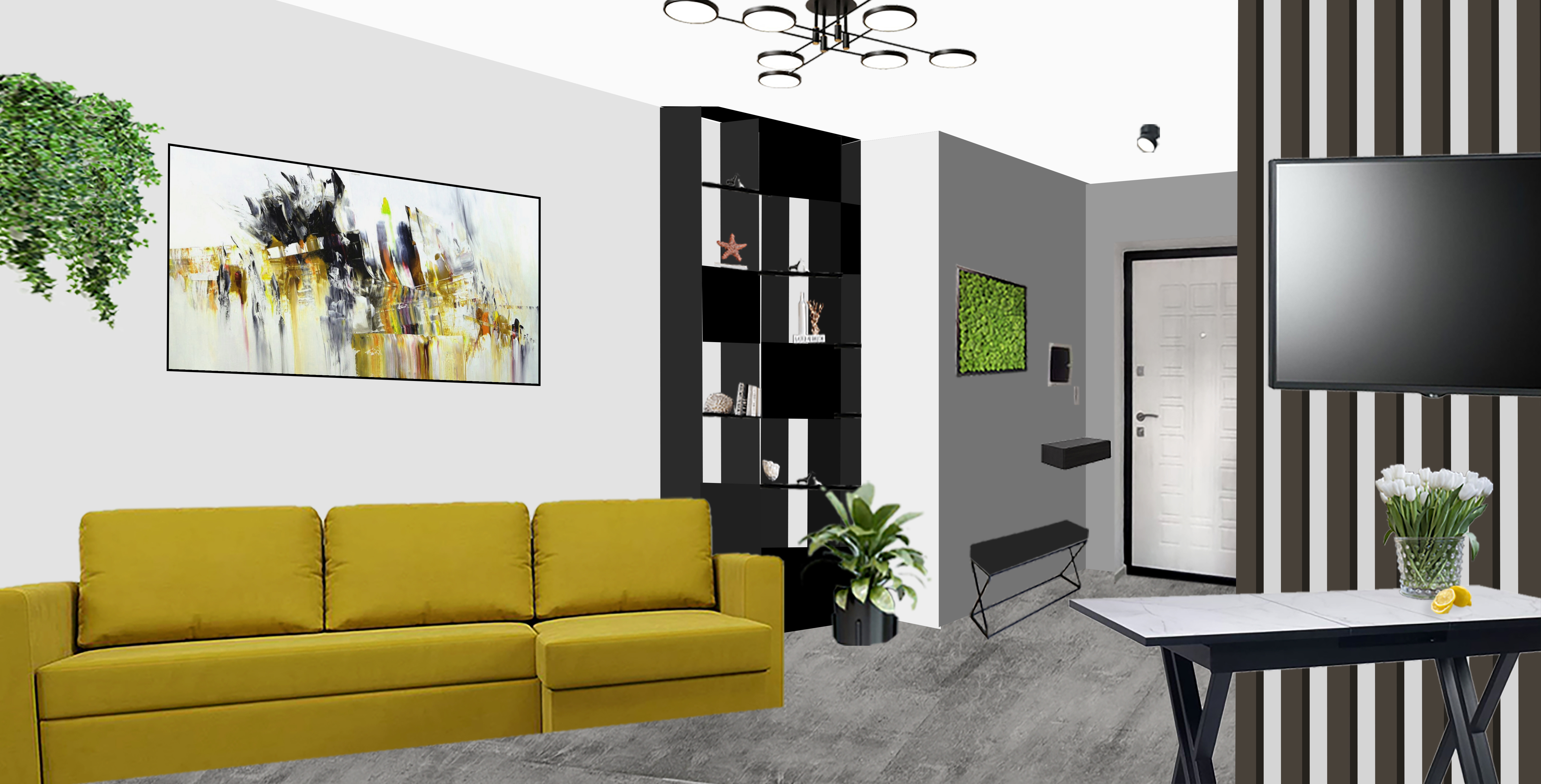 Проект кухни в квартире-студии