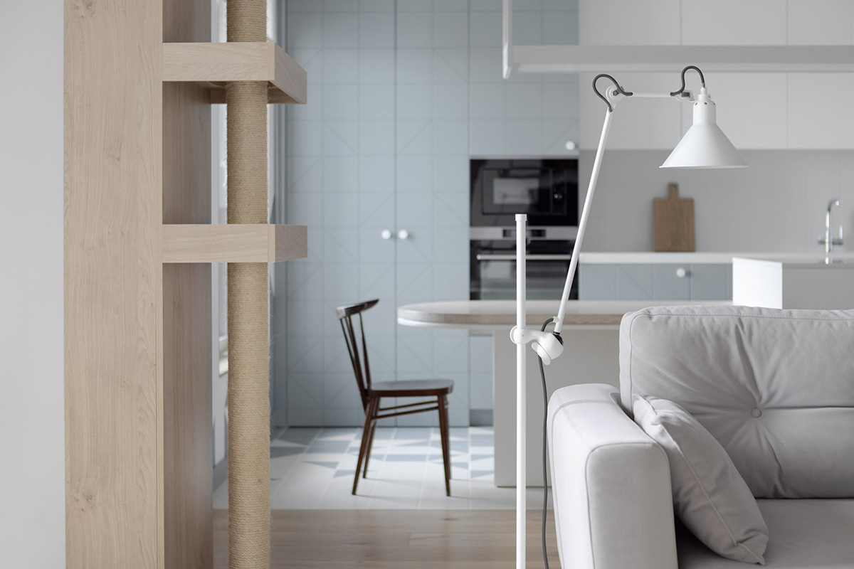 Diagonal apartment