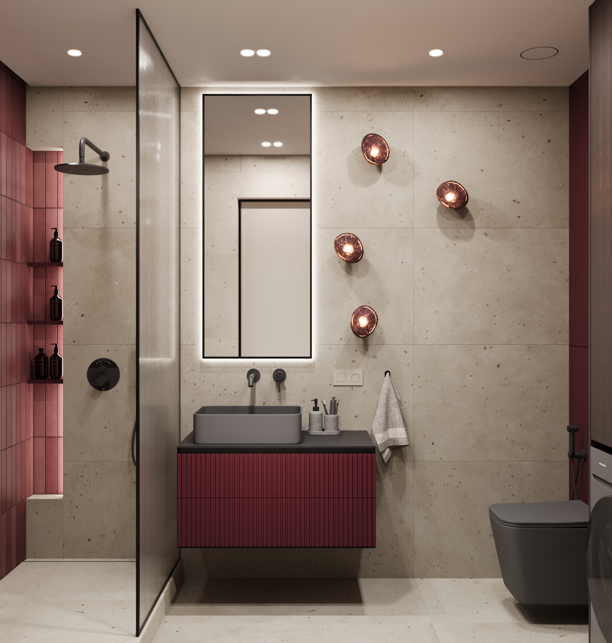 Обложка проекта: Проект яркого санузла