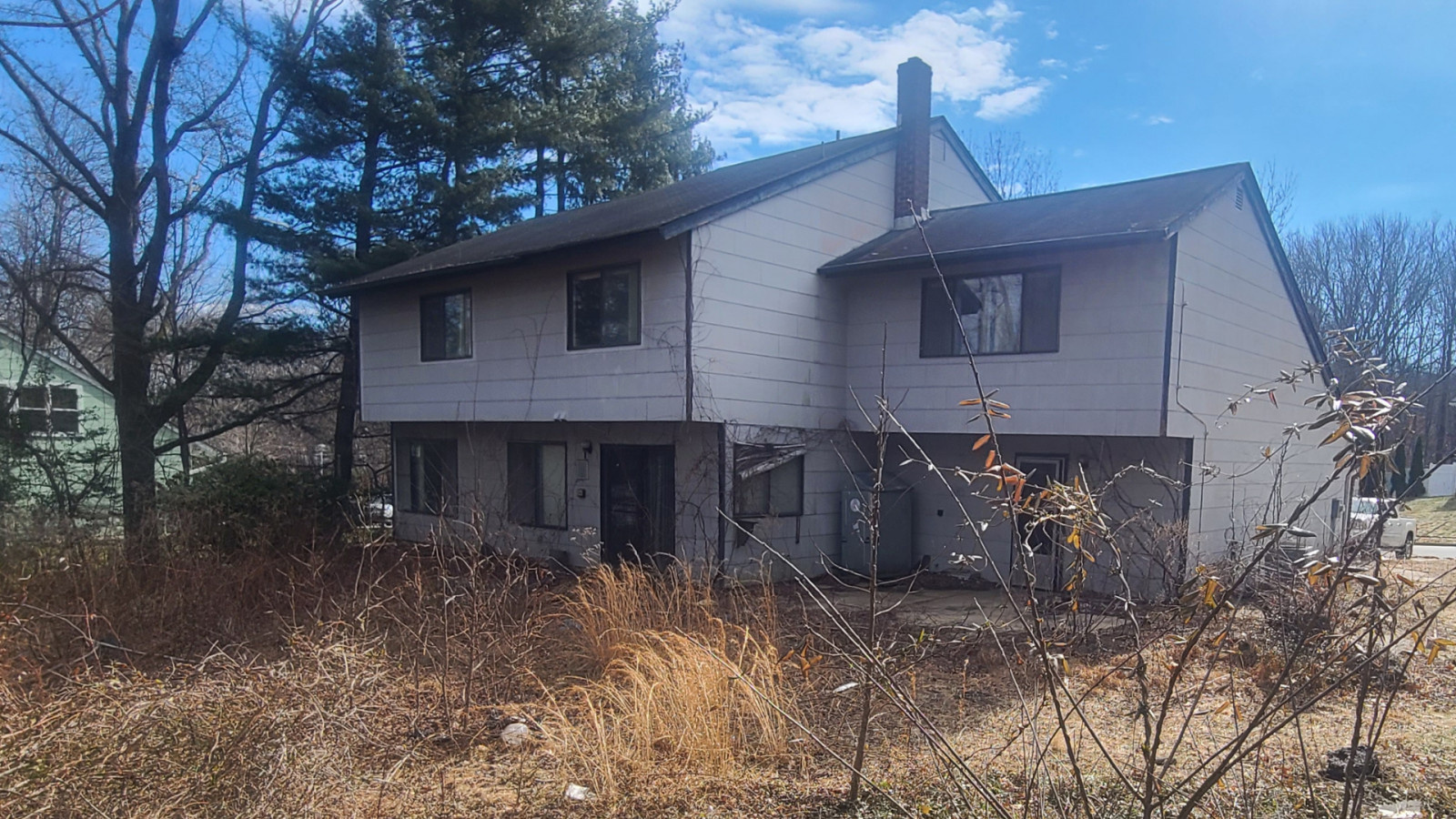 Exterior siding of the house