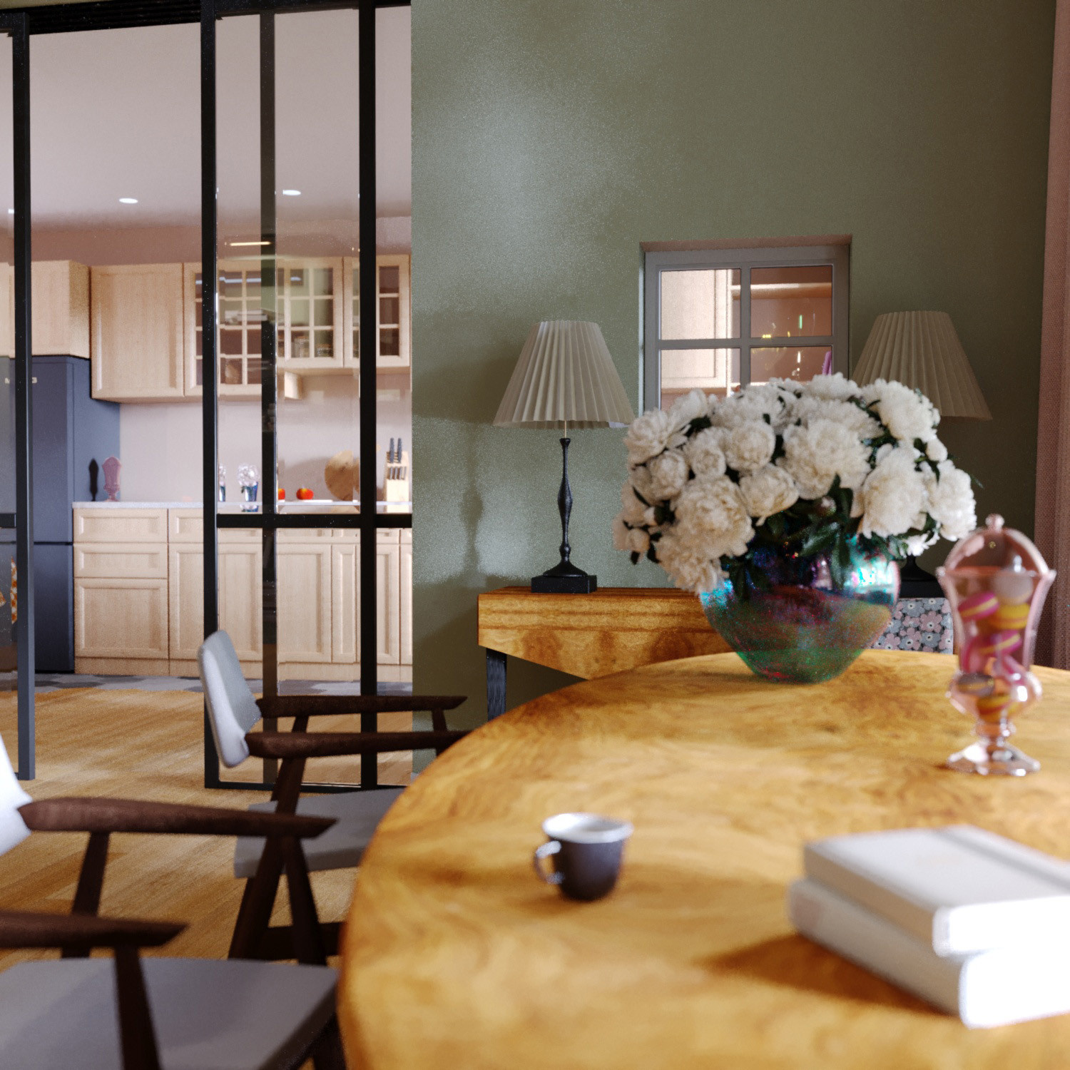 Dining-kitchen area