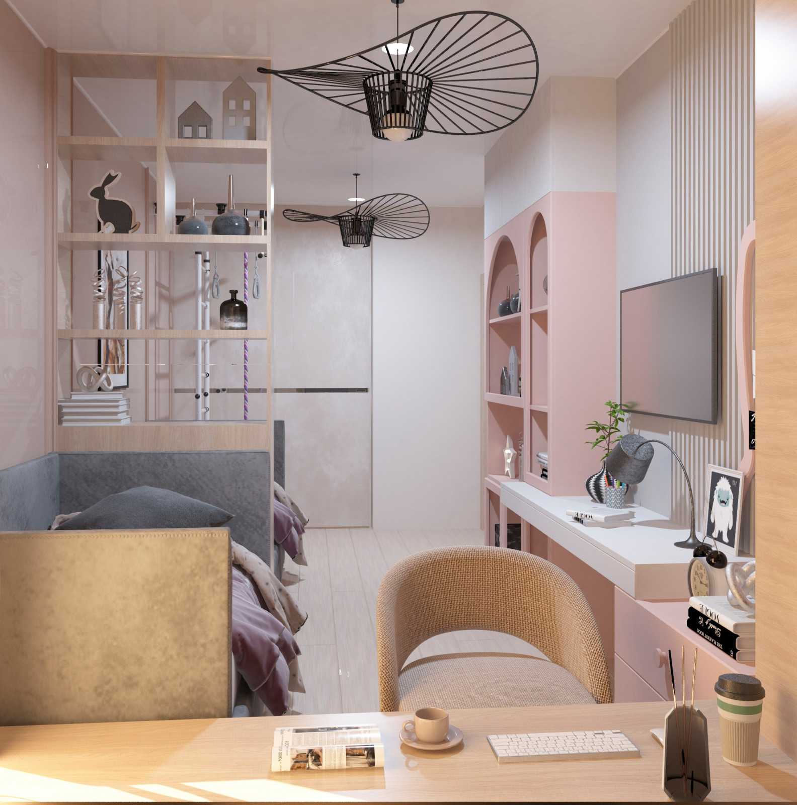 Проект квартиры для семьи с двумя девочками