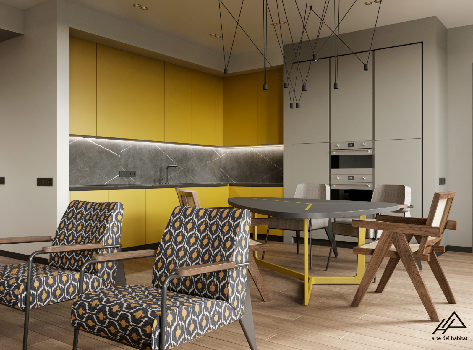 Обложка проекта: Dark modern interior in MSK