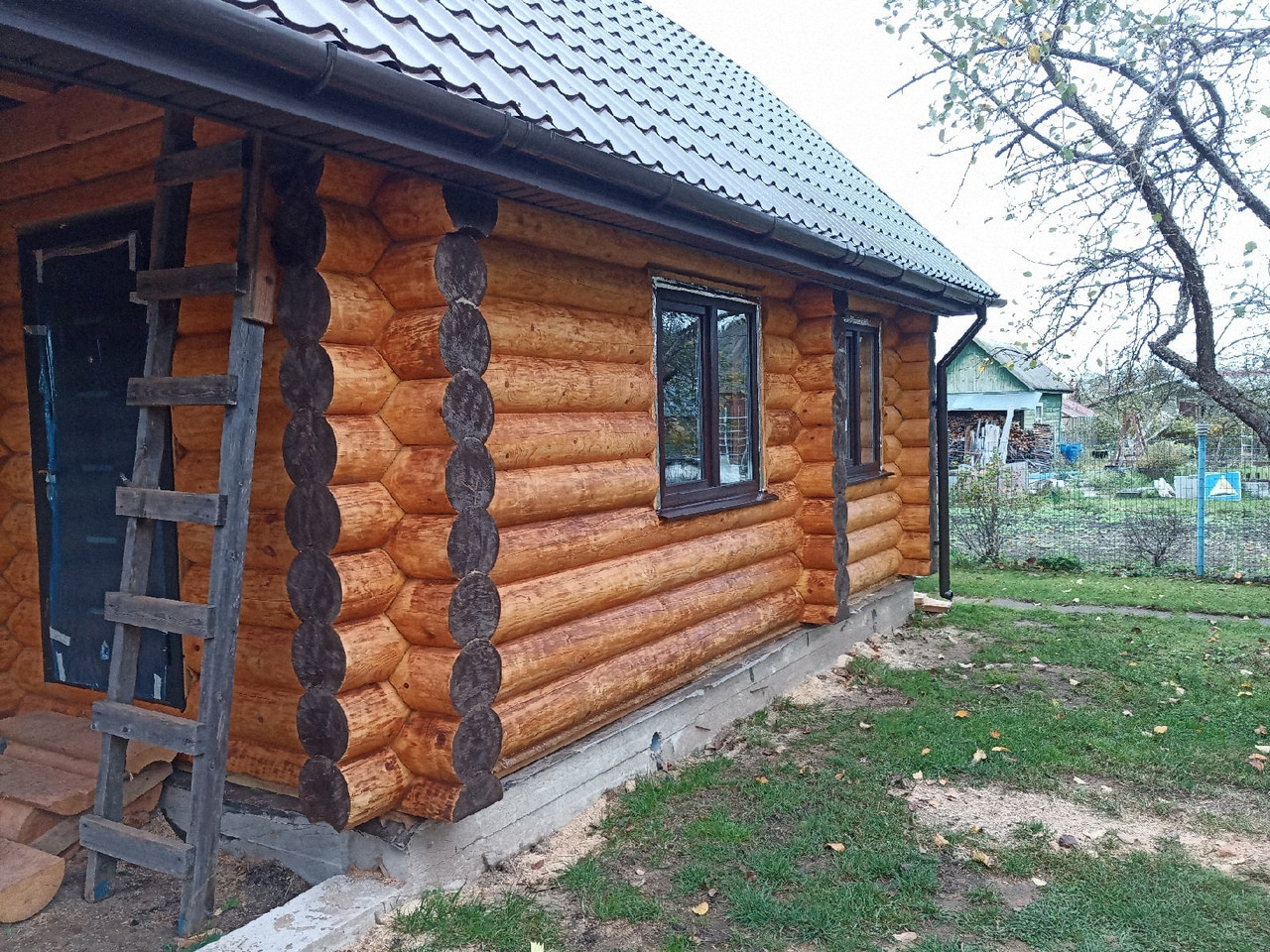 Обложка проекта: Дачный домик из оцилиндрованного бревна