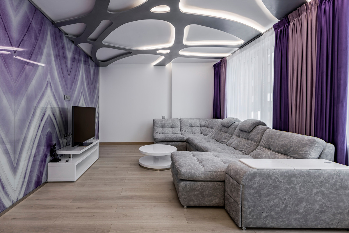 "Всплески жизни". Дизайн 3-х комнатной квартиры в современном стиле.