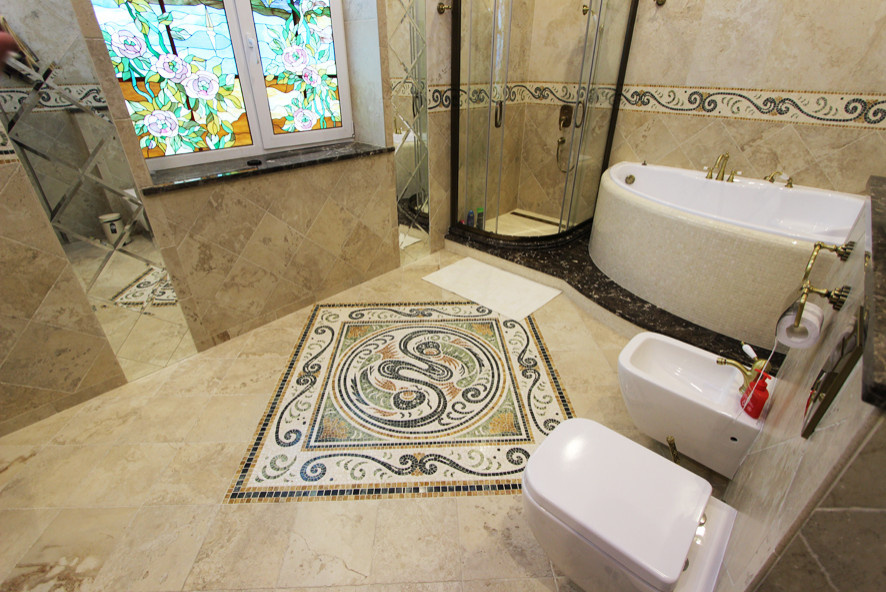 Обложка проекта: Art-deco mosaic in the bathroom