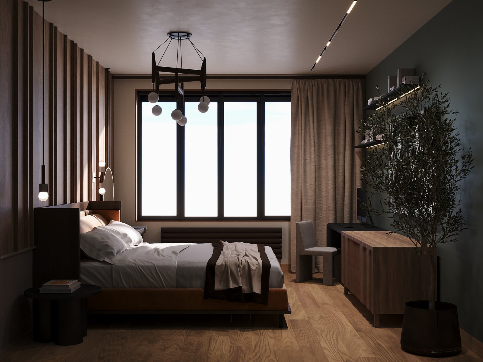 Mid-century bedroom