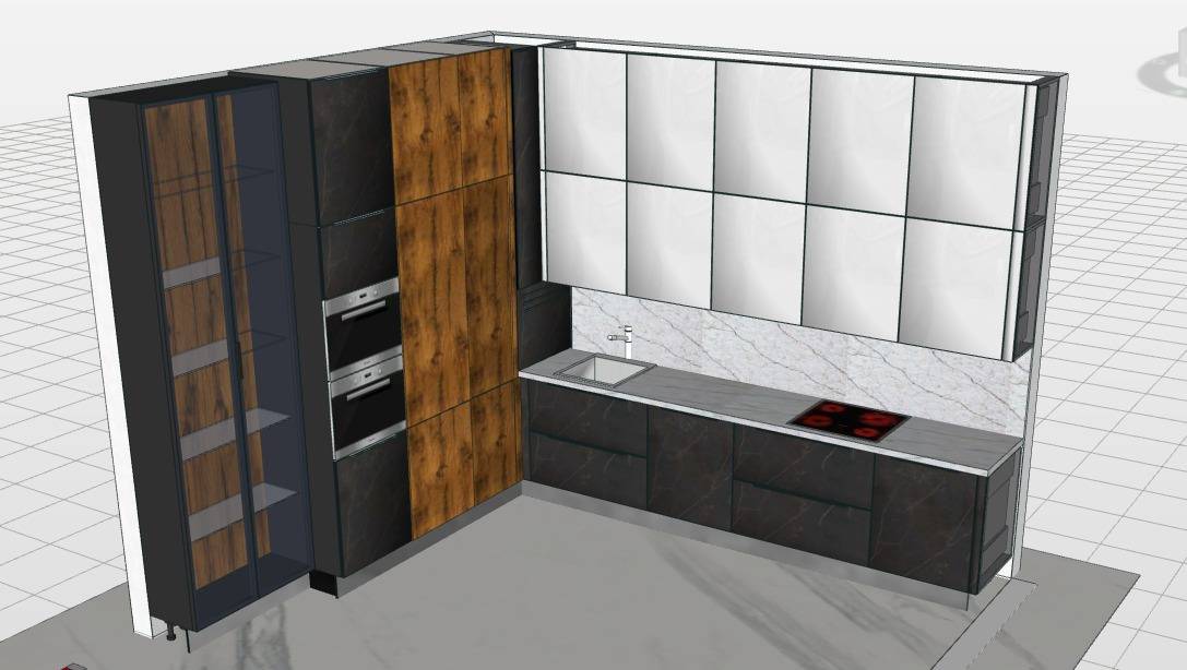 Кухня с фасадами Dekton