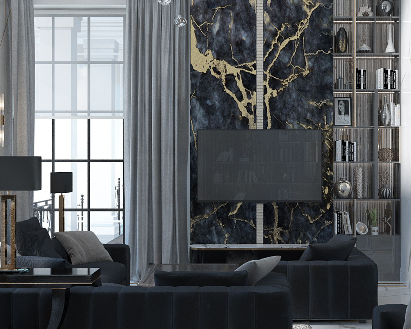 LUXURY KITCHEN\\DINING\\LIVING ROOMS