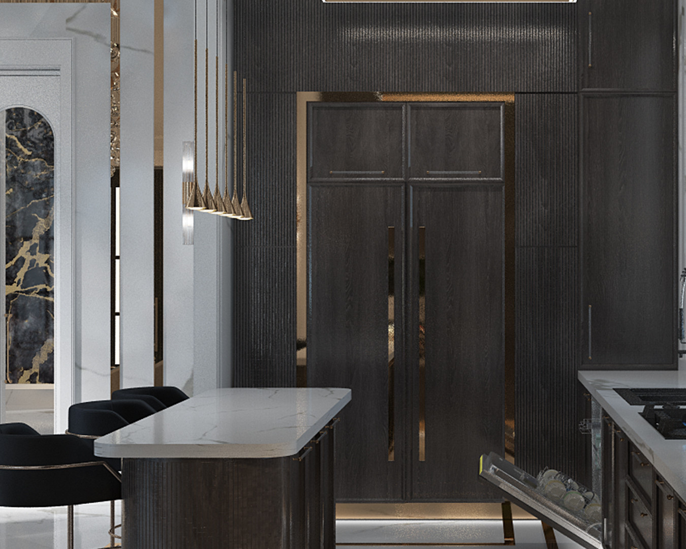 LUXURY KITCHEN\\DINING\\LIVING ROOMS